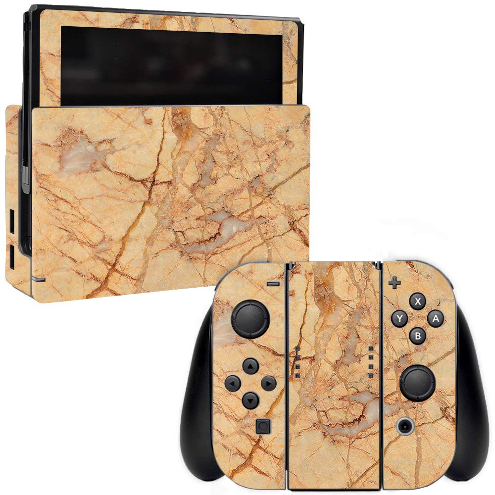 MightySkins Vinyl Decal Wrap Cover for Nintendo Switch - Amber Marble Design | Protective & Durable Skin | Easy to Apply & Remove | Made in USA | Perfect for Gaming, Travel & Customization
