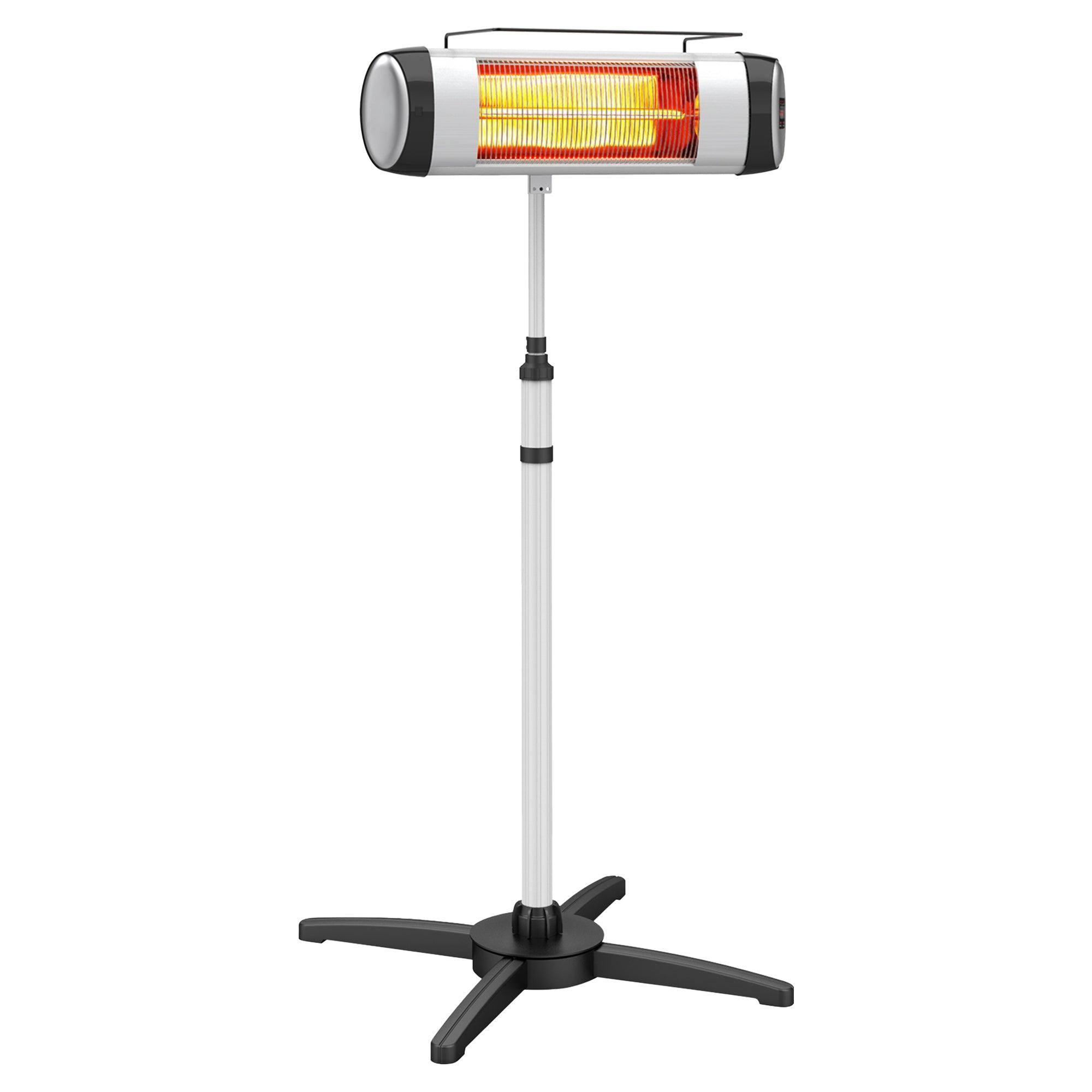 1500W Infrared Patio Heater with Remote Control - Outdoor/Indoor Standing Electric Thermostat Heater for Porch, Garden & Deck - Perfect for Cold Weather & Entertaining Guests