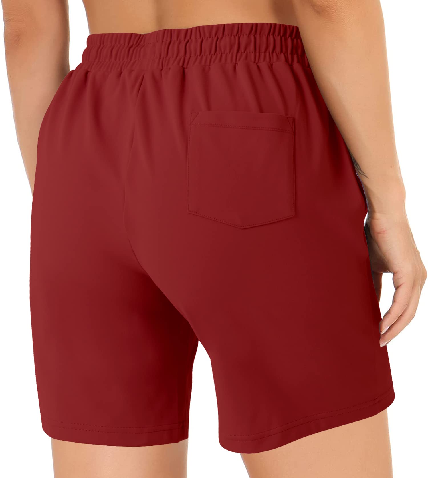 YOYOYOGA Women's Workout Shorts with Pockets - Comfortable Athletic Bermuda Shorts for Yoga, Gym, Running & Casual Wear - Perfect for Fitness, Lounge & Outdoor Activities