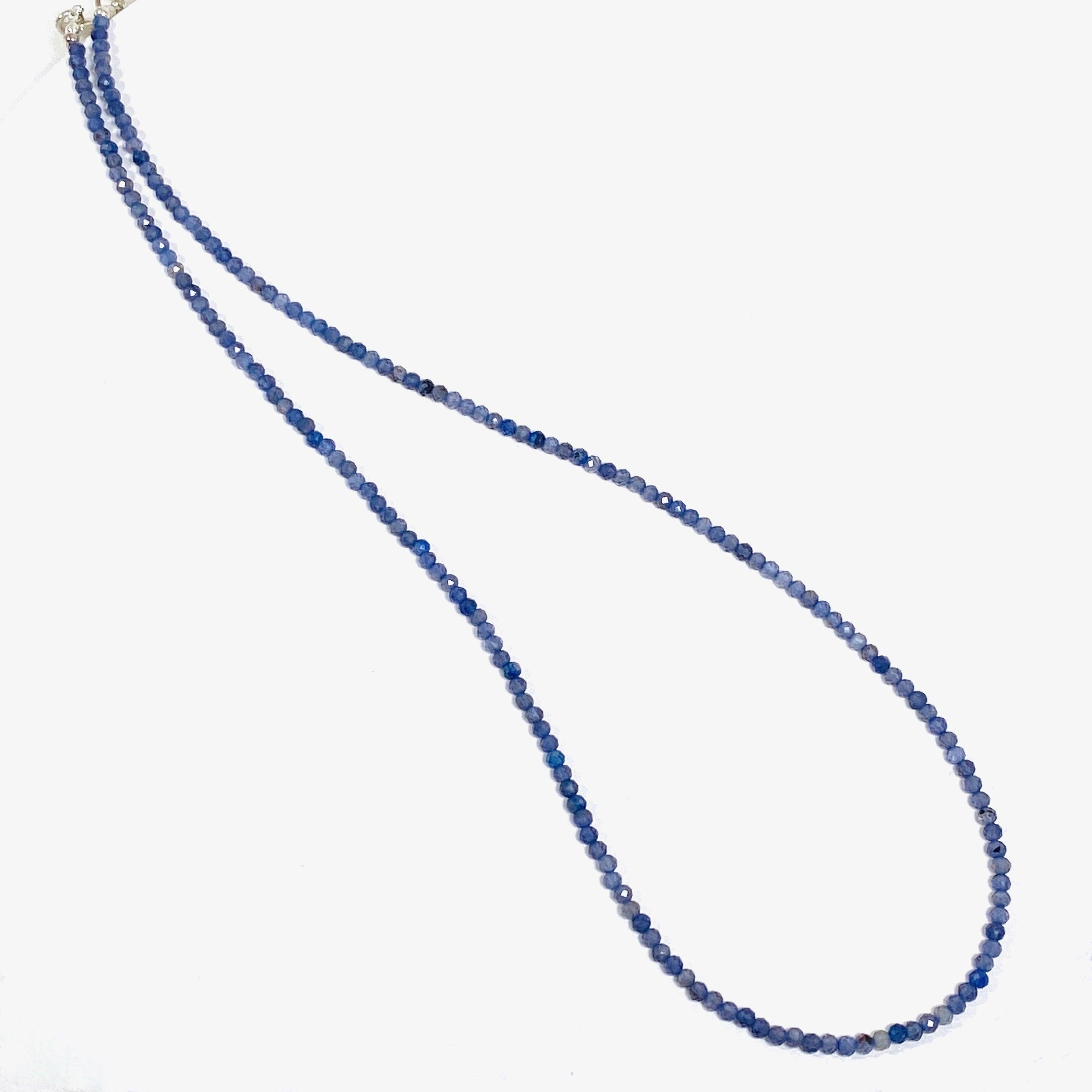 Iolite Micro Bead Necklace - Elegant Purple Gemstone Jewelry for Women, Perfect for Parties, Weddings & Everyday Wear