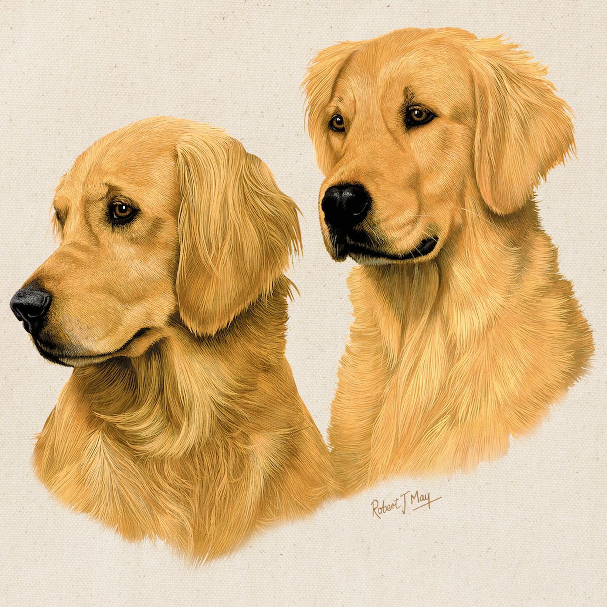 Golden Retriever Tote Bag - Natural Canvas Reusable Shopping Bag for Groceries, Beach & Everyday Use | Cute Dog Lover Gift