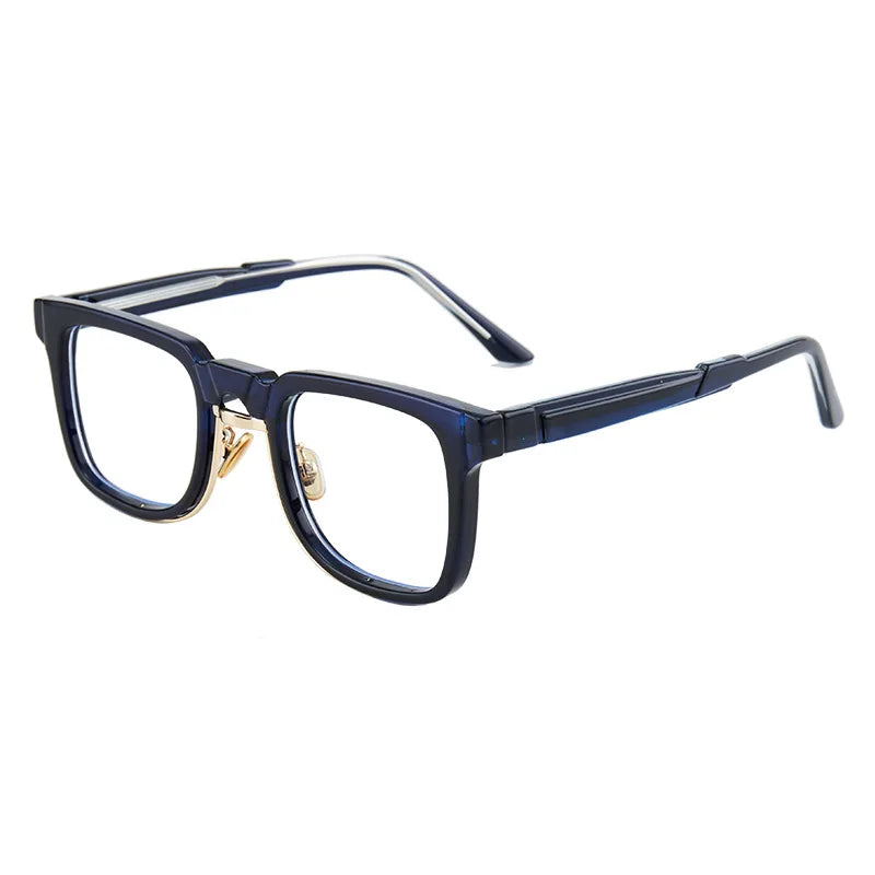 Aimee Unisex Full Rim Square Acetate Eyeglasses 6555 - Stylish & Durable Frames for Men & Women - Perfect for Work, Reading & Fashion Accessories