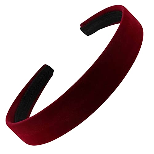 Burgundy Velvet Alice Headband 2.5cm Wide - Elegant Hair Accessory for Weddings, Parties, and Everyday Style