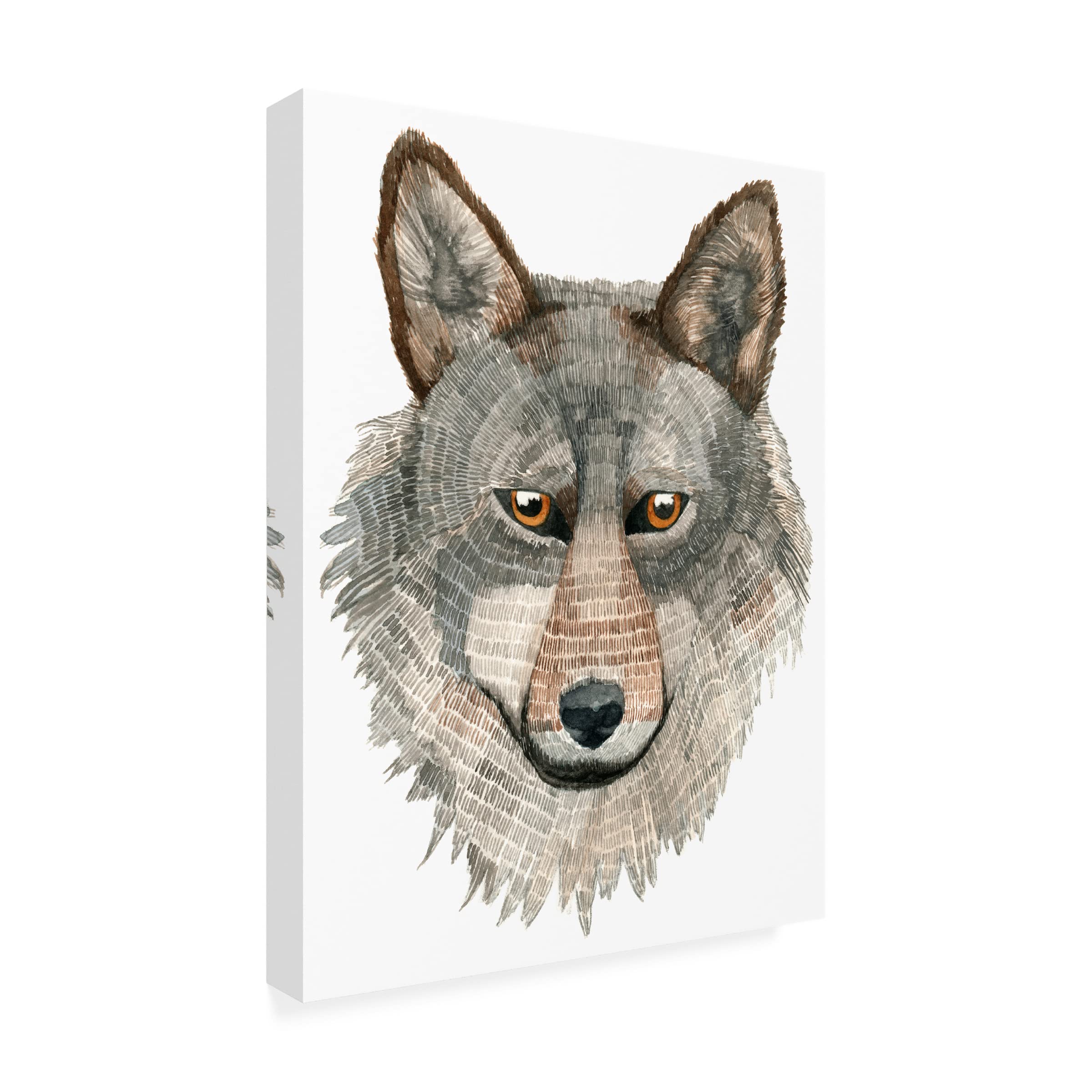 Trademark Fine Art 'Wolf' Canvas Print by Jeannine Saylor | Premium Wildlife Wall Decor for Living Room, Bedroom & Office | Nature Inspired Home Artwork