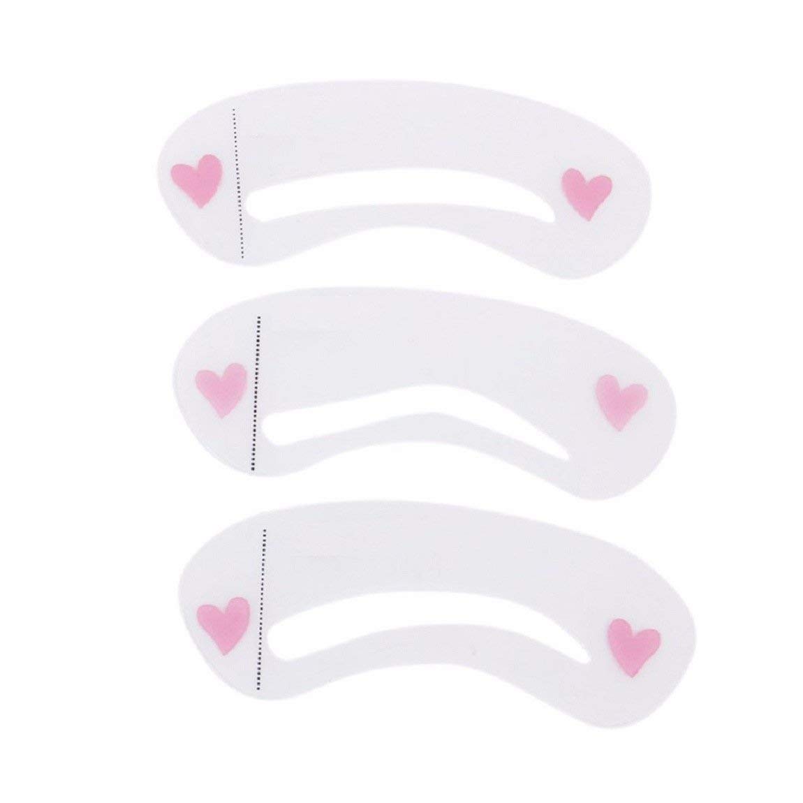 FOK Set of 3 Reusable Eyebrow Stencils with 1 Nail Art Tape - Perfect for Eyebrow Shaping, Makeup Practice & Nail Design | DIY Beauty Tools for Beginners & Professionals