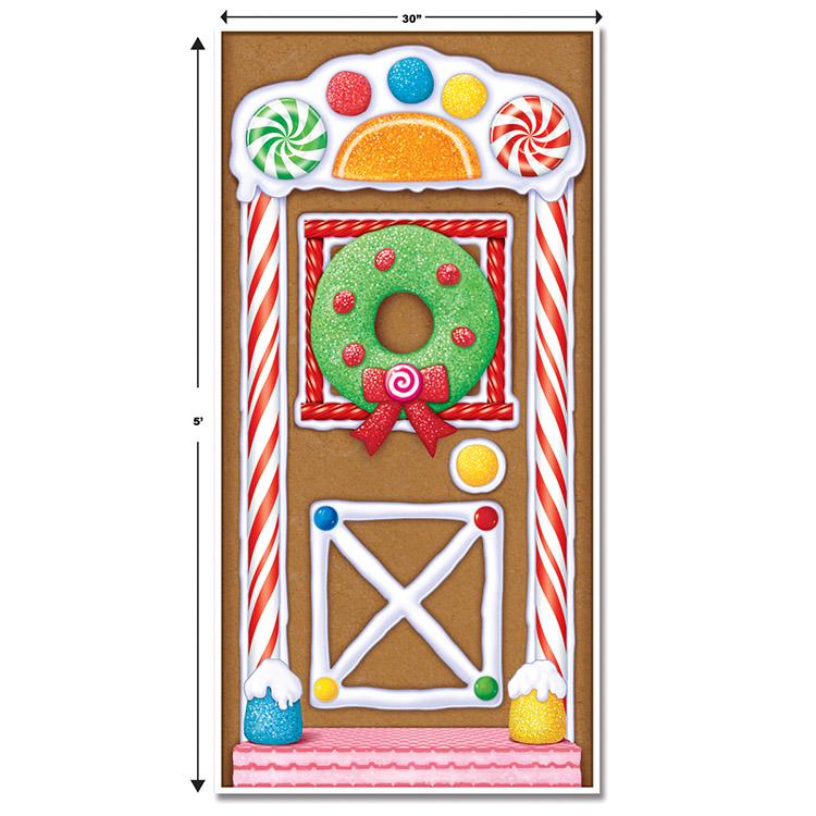 12 Pack Beistle Christmas Gingerbread House Door Covers - Festive Holiday Decor for Home, Office & Party Decorations - Perfect for Christmas Parties, Classroom Activities & Winter Home Decor