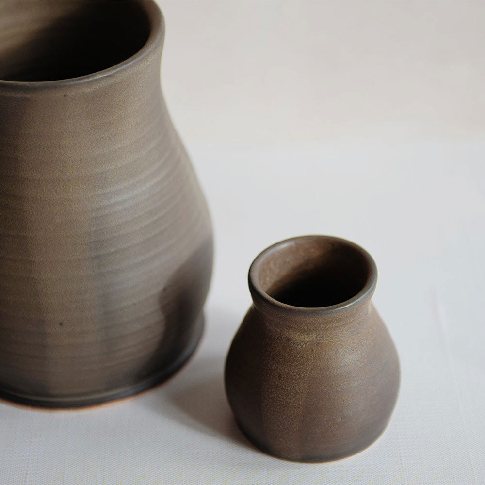 Ceramic Bloom Vase - Elegant Mocha Flower Vase for Home Decor, Wedding Centerpiece & Tabletop Display