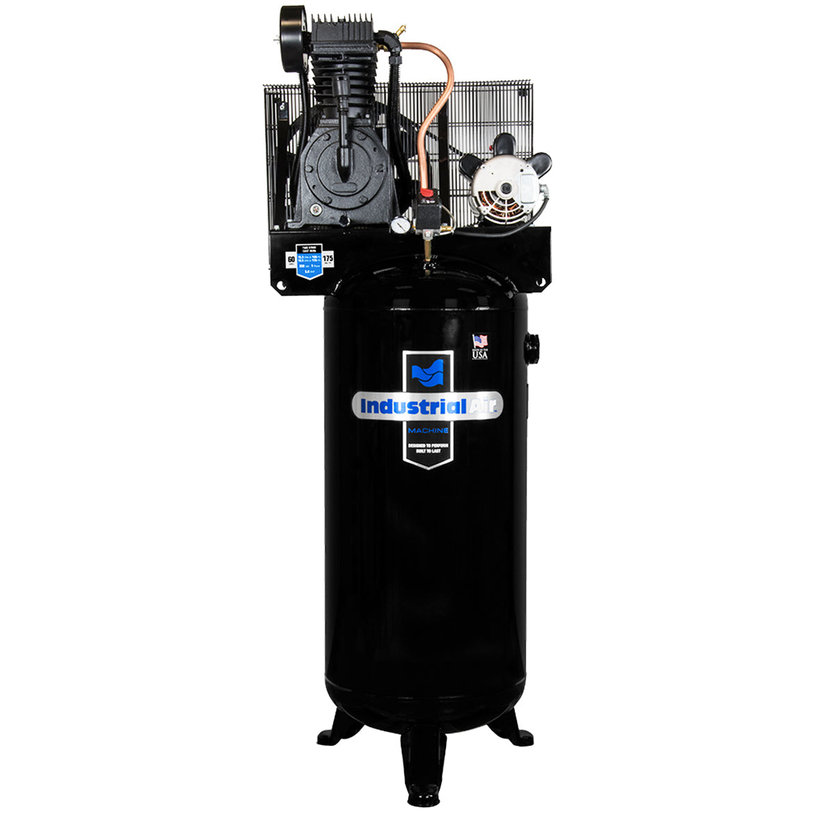 Industrial Air IV5076055 230V 60-Gallon 5HP Air Compressor with Century Motor - Perfect for Workshops, Garages & Heavy-Duty Pneumatic Tools