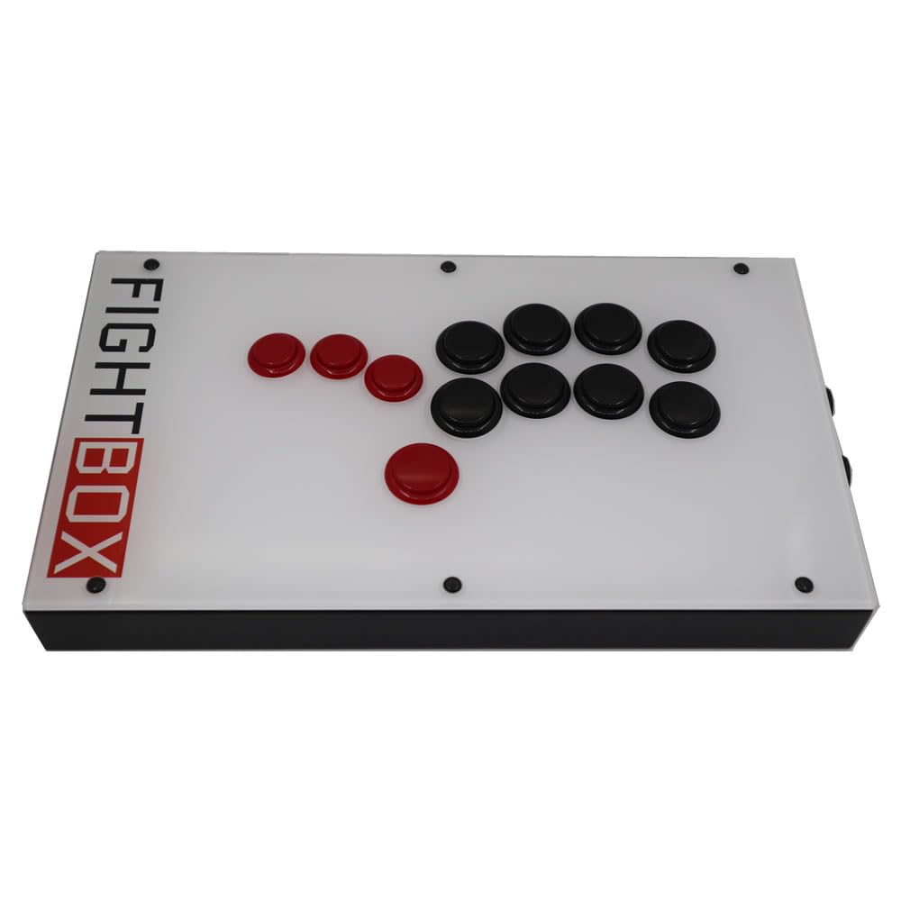 FightBox F9-PC All Button Leverless Arcade Fight Stick Game Controller for PC, PS3, Nintendo Switch - Perfect for Fighting Games, Retro Gaming & Esports Tournaments