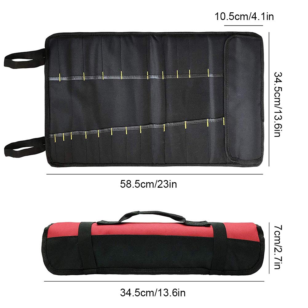 Best Tool Pouches & Organizers - Heavy Duty Socket Organizer, Multi-Pocket Screwdriver Holder, Wrench Roll-Up Pouch for Electricians & DIY Projects | Workshop, Garage & Job Site Essentials