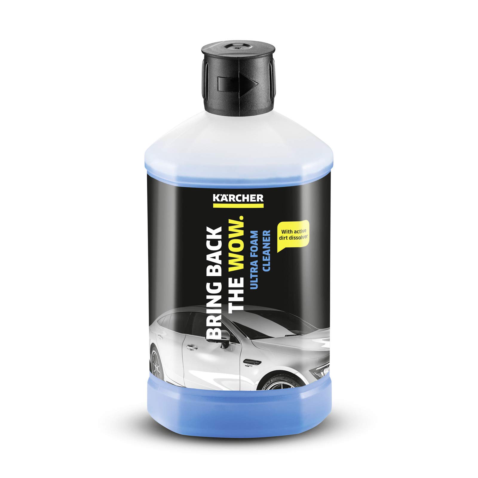 Karcher 1L Ultra Foam Cleaner - Plug & Clean Pressure Washer Detergent for Cars, Driveways & Patios - Heavy Duty Foaming Soap for Deep Cleaning