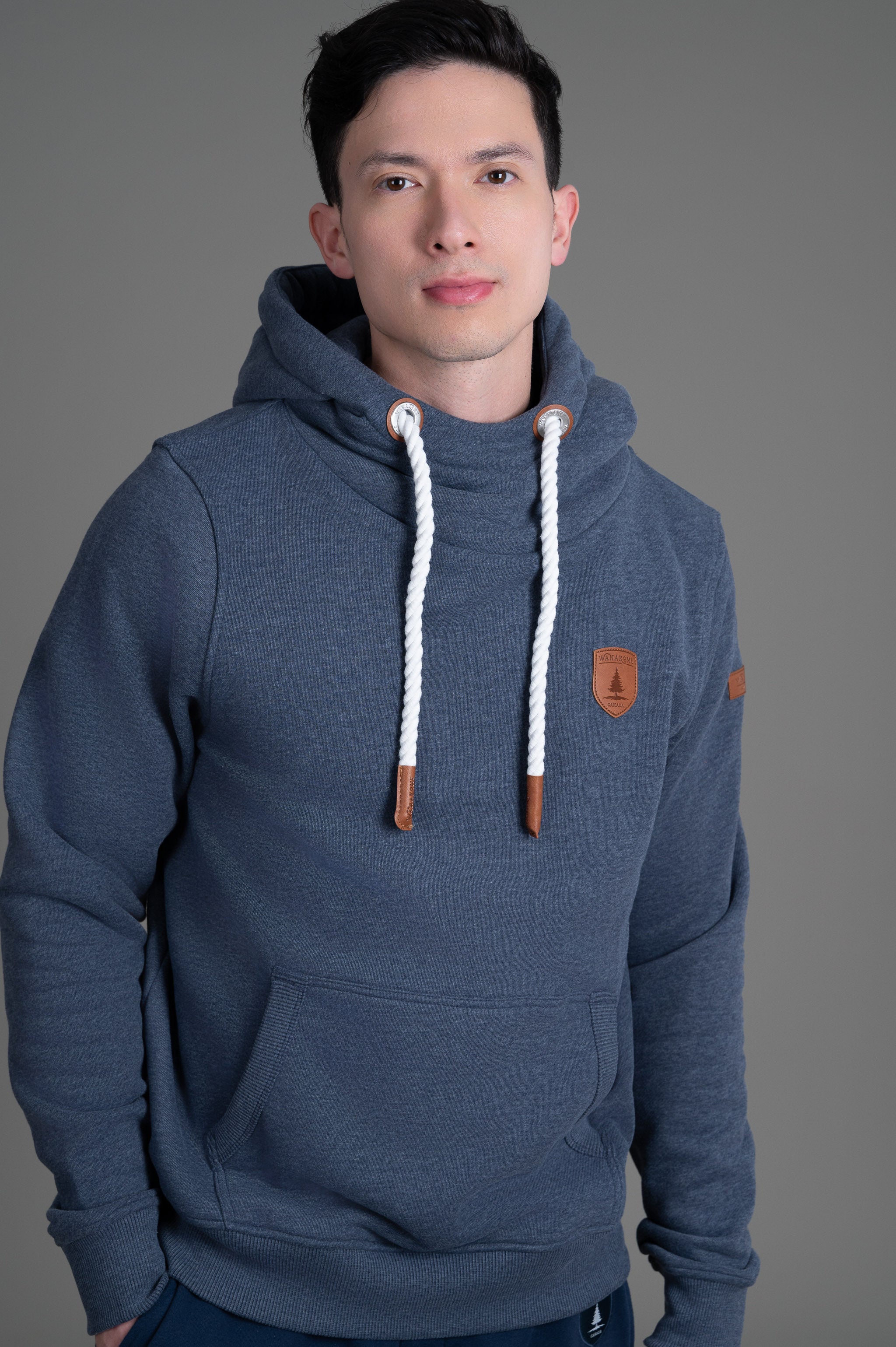 Premium Cascade Navy Hoodie for Men & Women - Soft Fleece Pullover with Kangaroo Pocket - Perfect for Outdoor Activities, Casual Wear & Gym Workouts