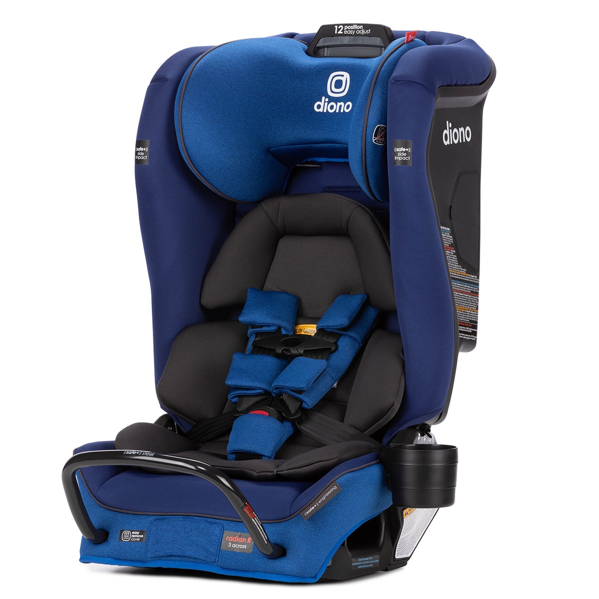 Diono Radian 3RXT SafePlus Convertible Car Seat - 3-in-1 Rear Facing, Forward Facing & Booster Seat for Kids 5-120 lbs | Premium Safety for Infants to Toddlers | Perfect for Family Travel & Daily Commute