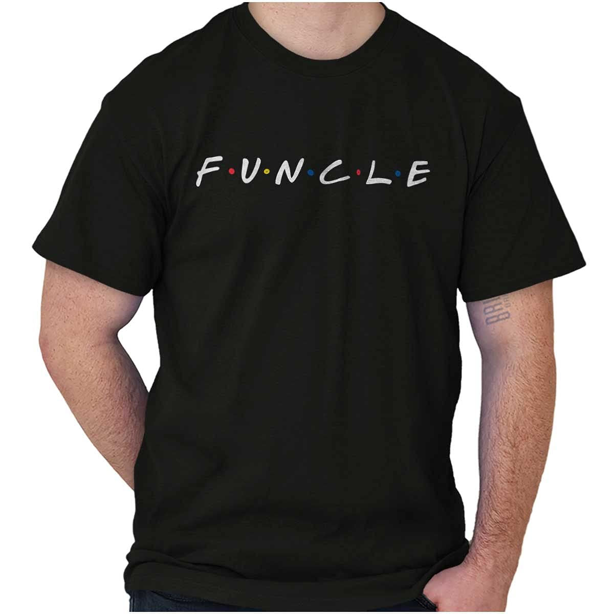 Brisco Brands Funcle Fun Uncle 90s TV Show Retro Graphic T-Shirt for Men - Vintage Tee for Casual Wear, Gifts & Pop Culture Fans