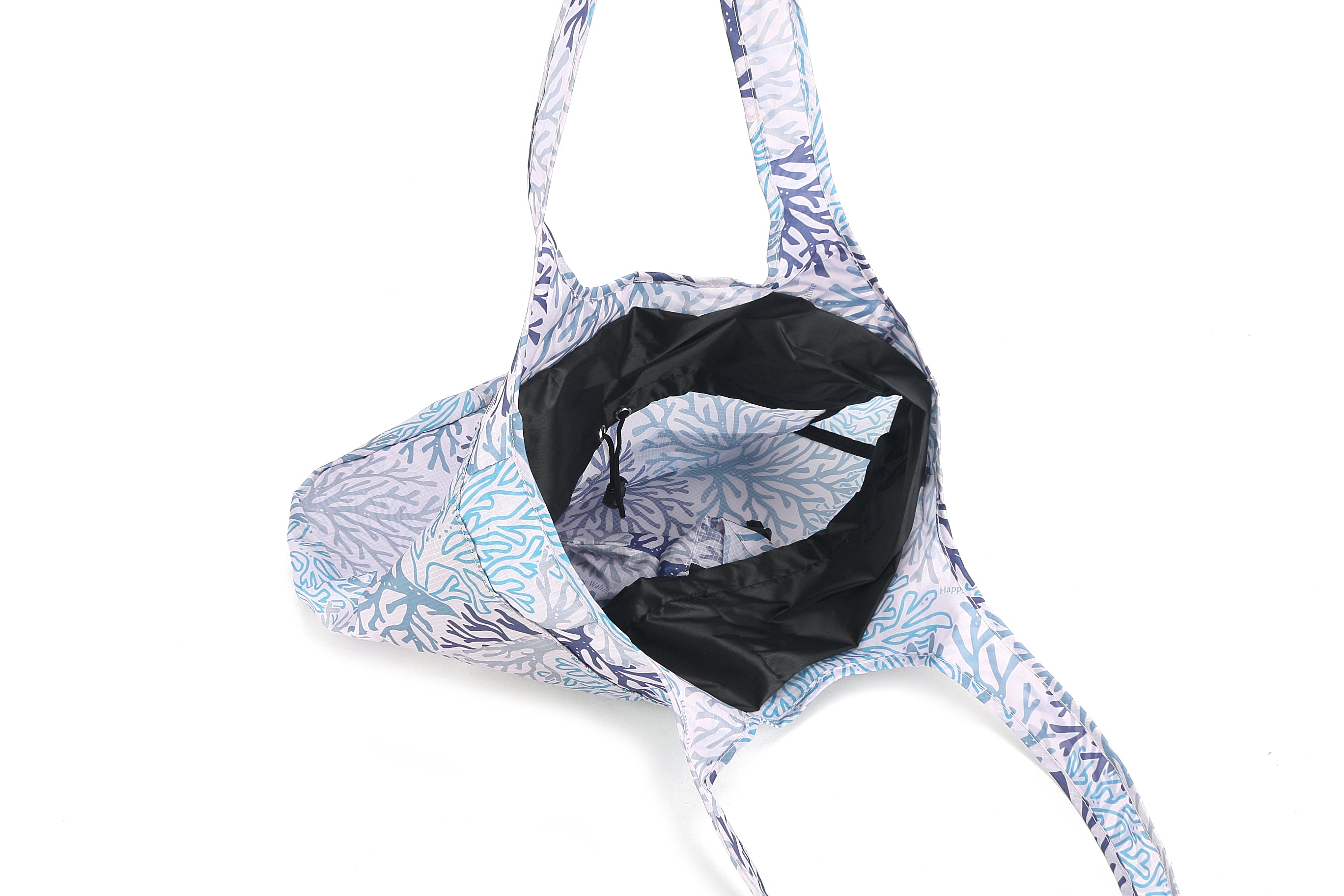 Foldable Reusable Shopping Bag - Jacqueline Coral Blue Tote for Groceries, Beach, Travel & Daily Use | Eco-Friendly & Lightweight