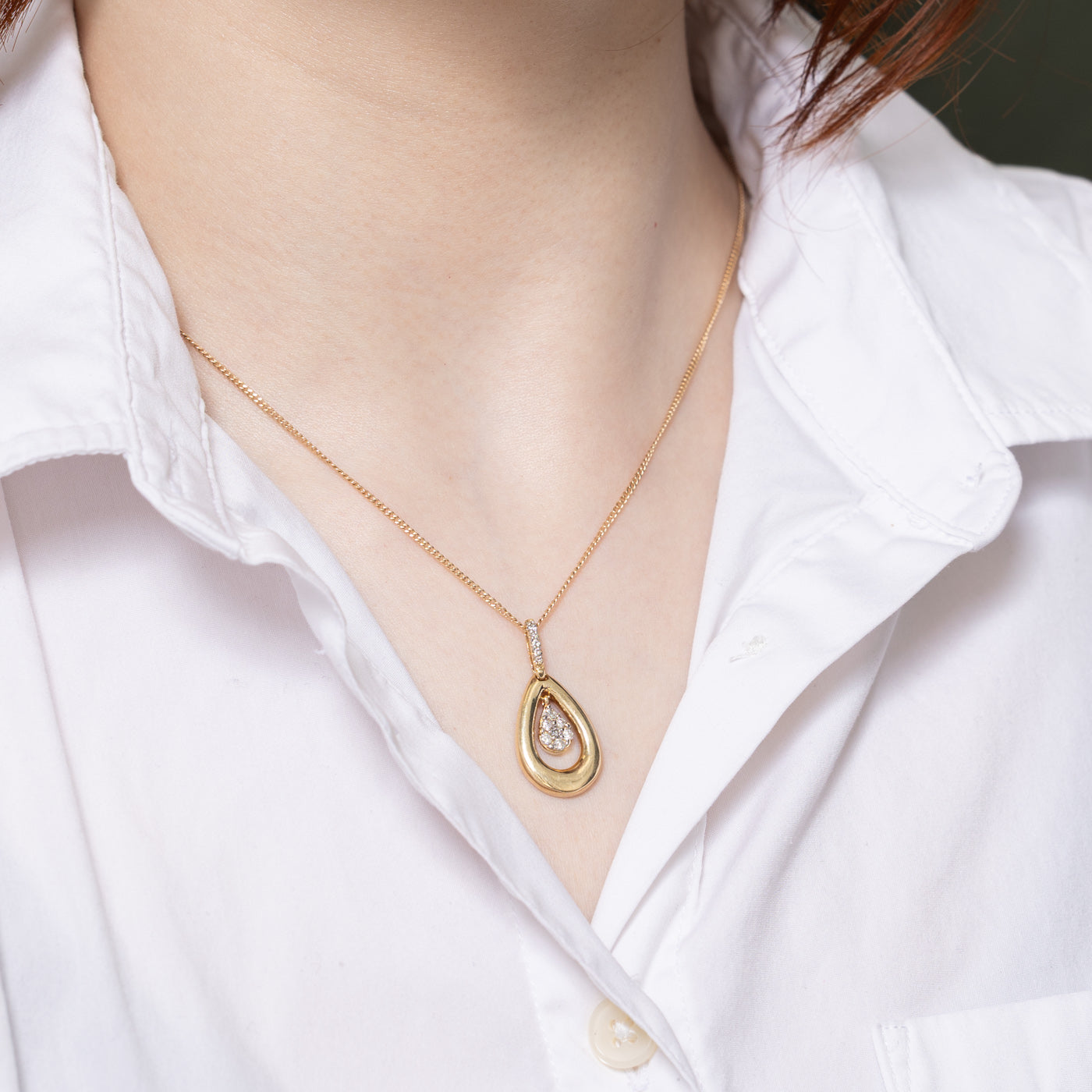 0.23ctw Diamond Pear Shaped Pendant Necklace - Elegant Solitaire Jewelry for Women | Perfect for Weddings, Anniversaries & Special Occasions