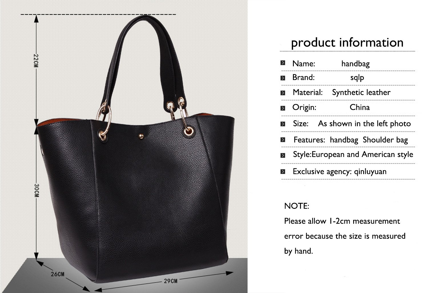 SQLP Large Work Tote Bag for Women - Stylish Designer Purse & Spacious Handbag, Big Bucket Bag with Crossbody Strap - Perfect for Office, Travel & Daily Commute