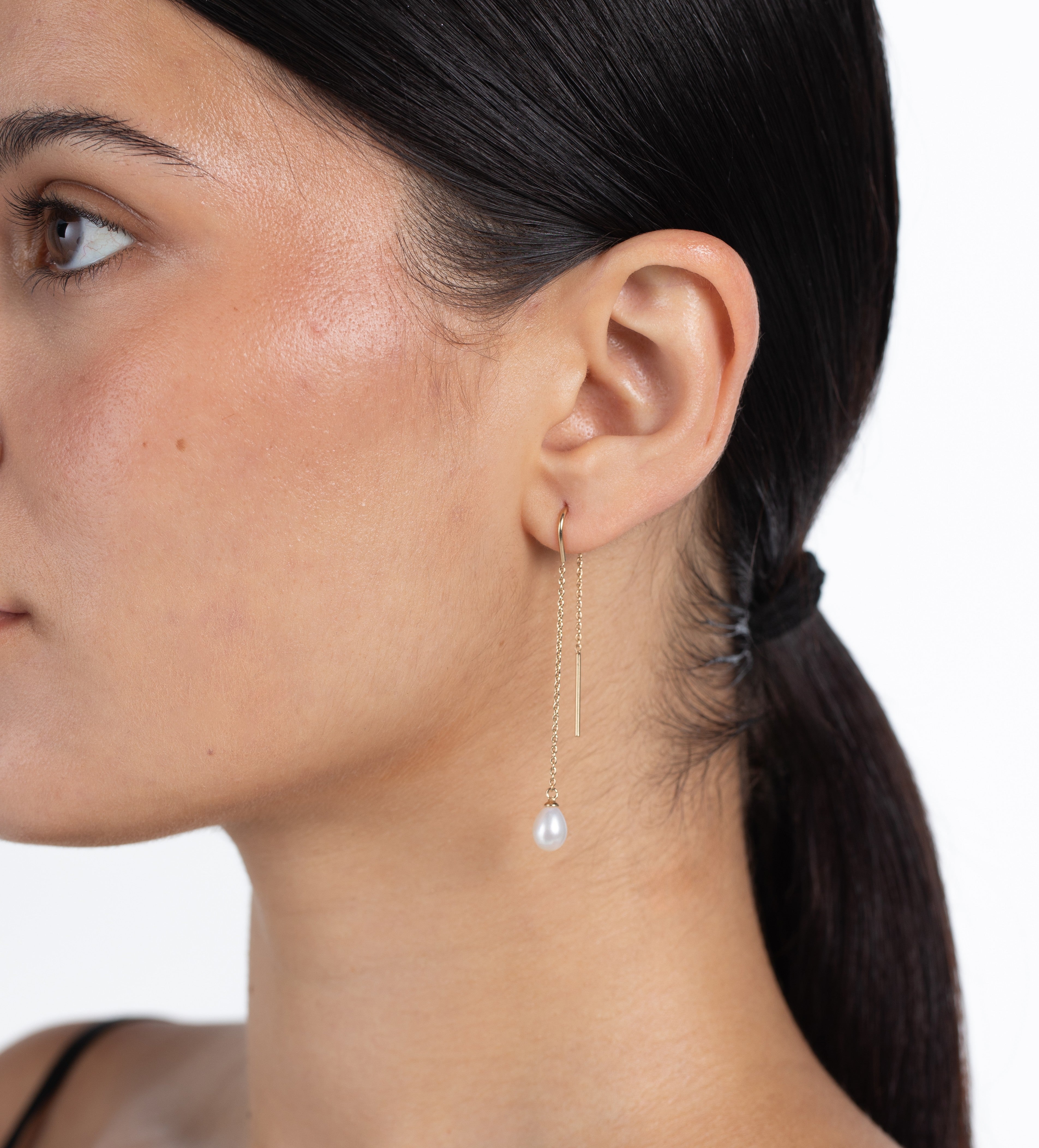Elegant Pearl Dangle Earrings for Women - Classic White Freshwater Pearl Drop Earrings | Perfect for Weddings, Parties & Special Occasions
