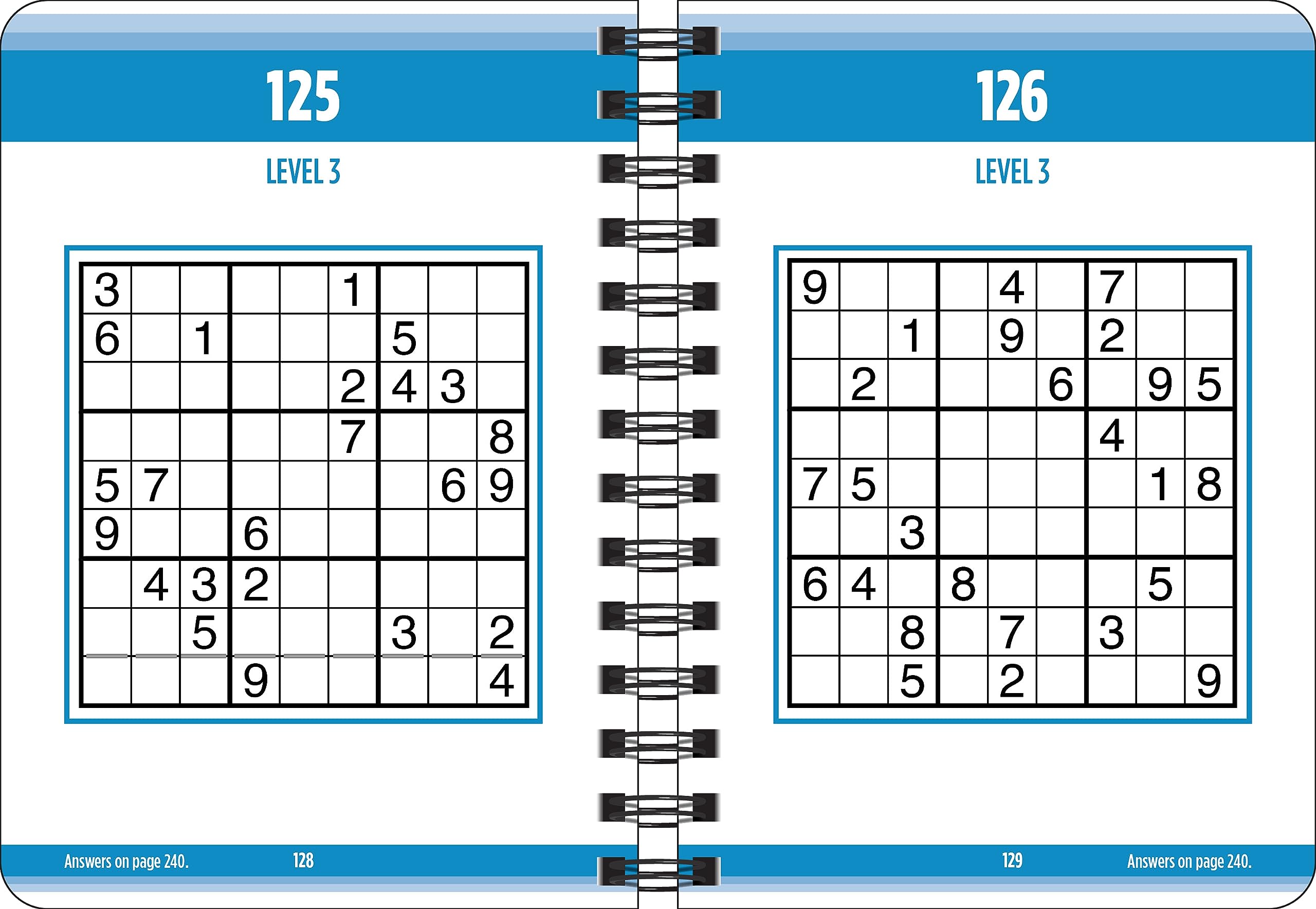 Brain Games - Travel Sudoku Puzzle Book (Blue) - Perfect for Road Trips, Airplane Rides & Relaxation
