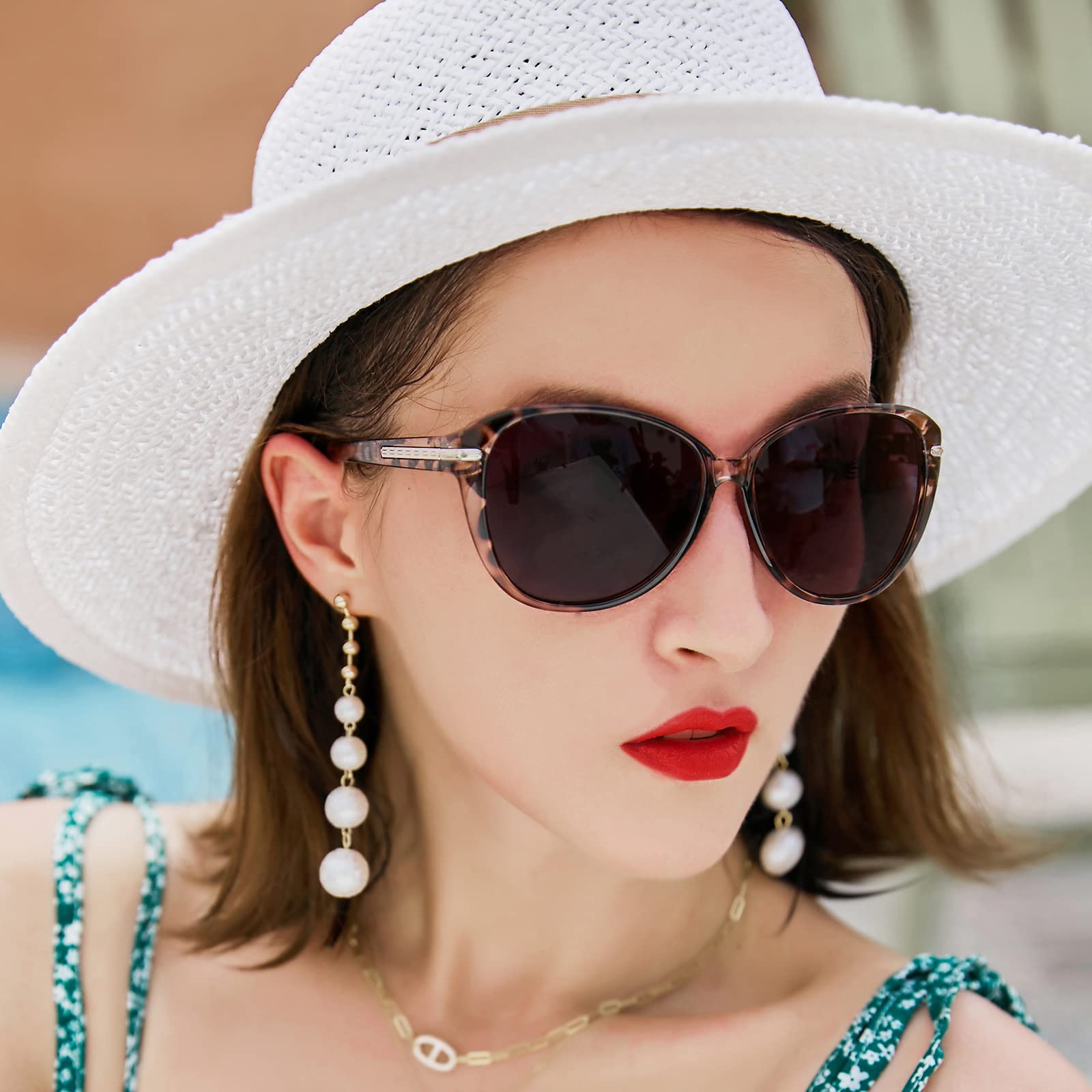 Blue Light Blocking Reading Glasses for Women - Stylish 2.50 Magnification Sunglasses with UV Protection (Grey Leopard) - Perfect for Outdoor Reading, Computer Use & Digital Eye Strain Relief