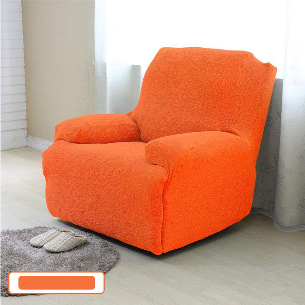 MO&SU Stretch Reclining Sofa Slipcover - Furniture Protector for Recliner, Loveseat & 3-Cushion Couches (120-160CM, Orange) | Perfect for Living Room, Home Theater & Family Gatherings