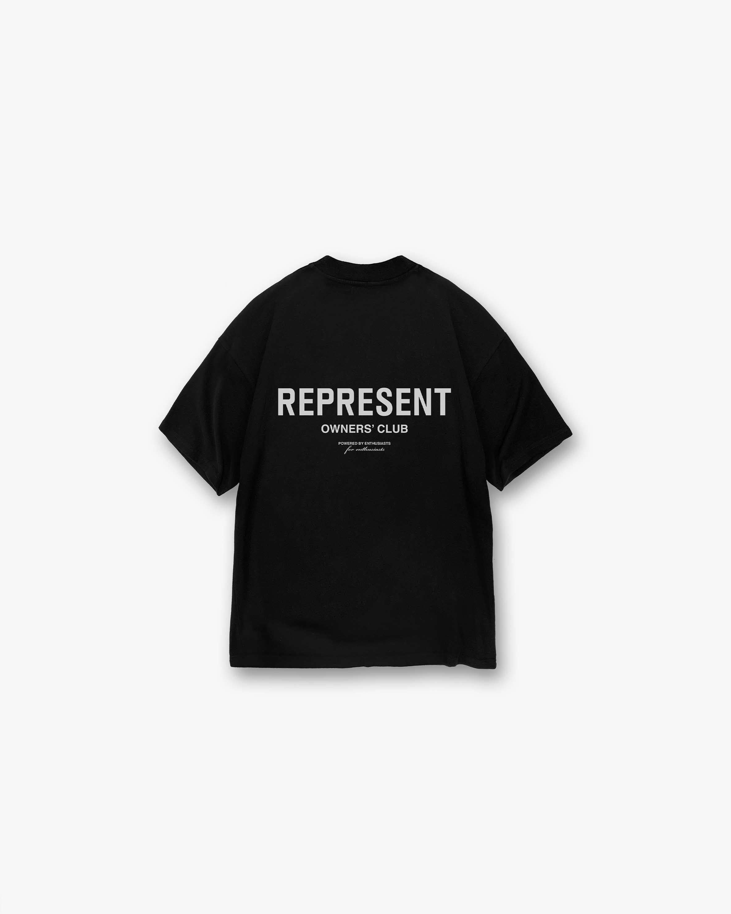 Represent Owners Club T-Shirt - Black | Premium Cotton Men's Tee for Casual Wear & Street Style