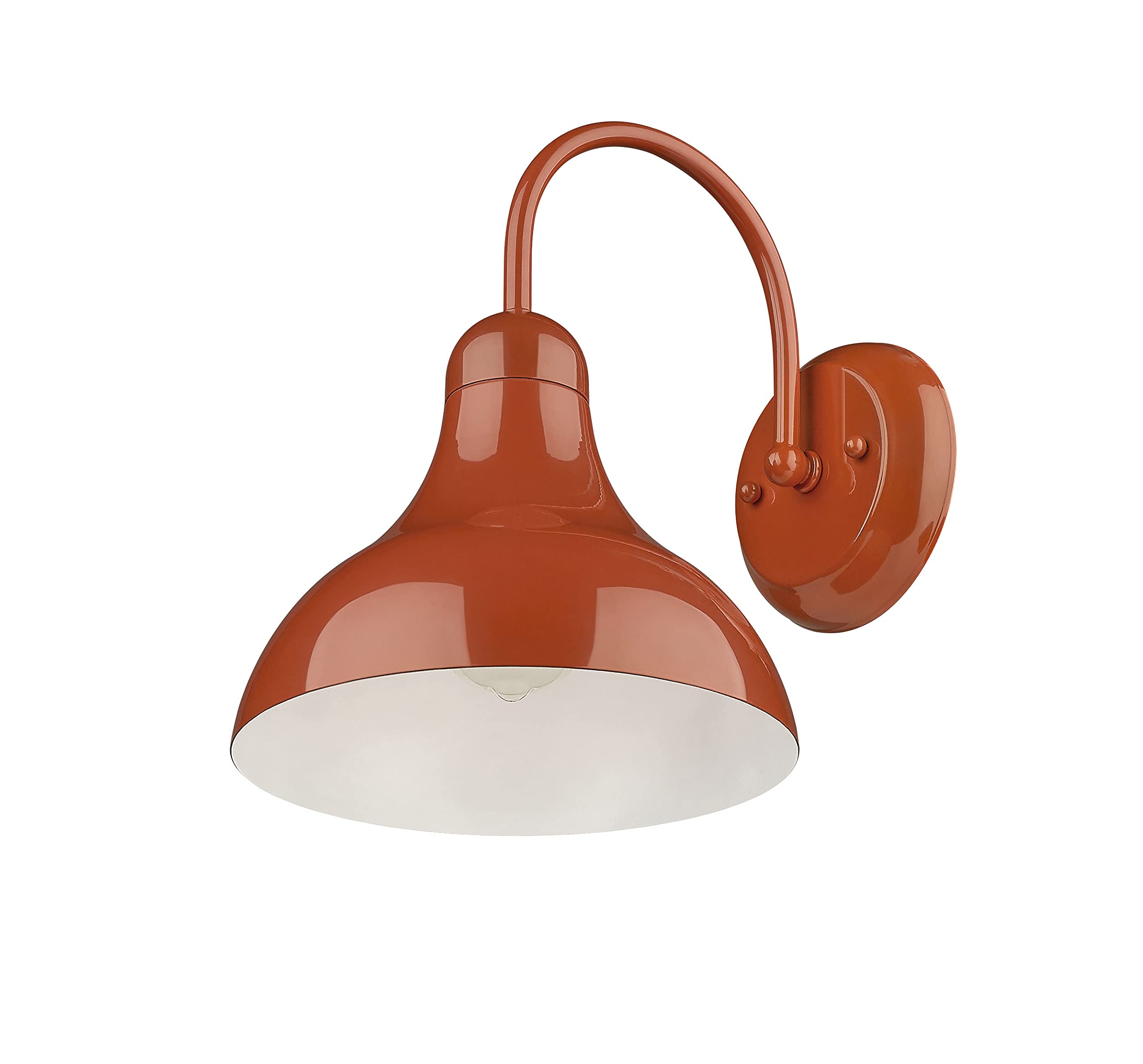 Redeast Vintage Industrial Barn Lights - Outdoor Farmhouse Wall Sconce, Weatherproof Exterior Lighting Fixture for Porch, Garage & Patio (Red, 11.79