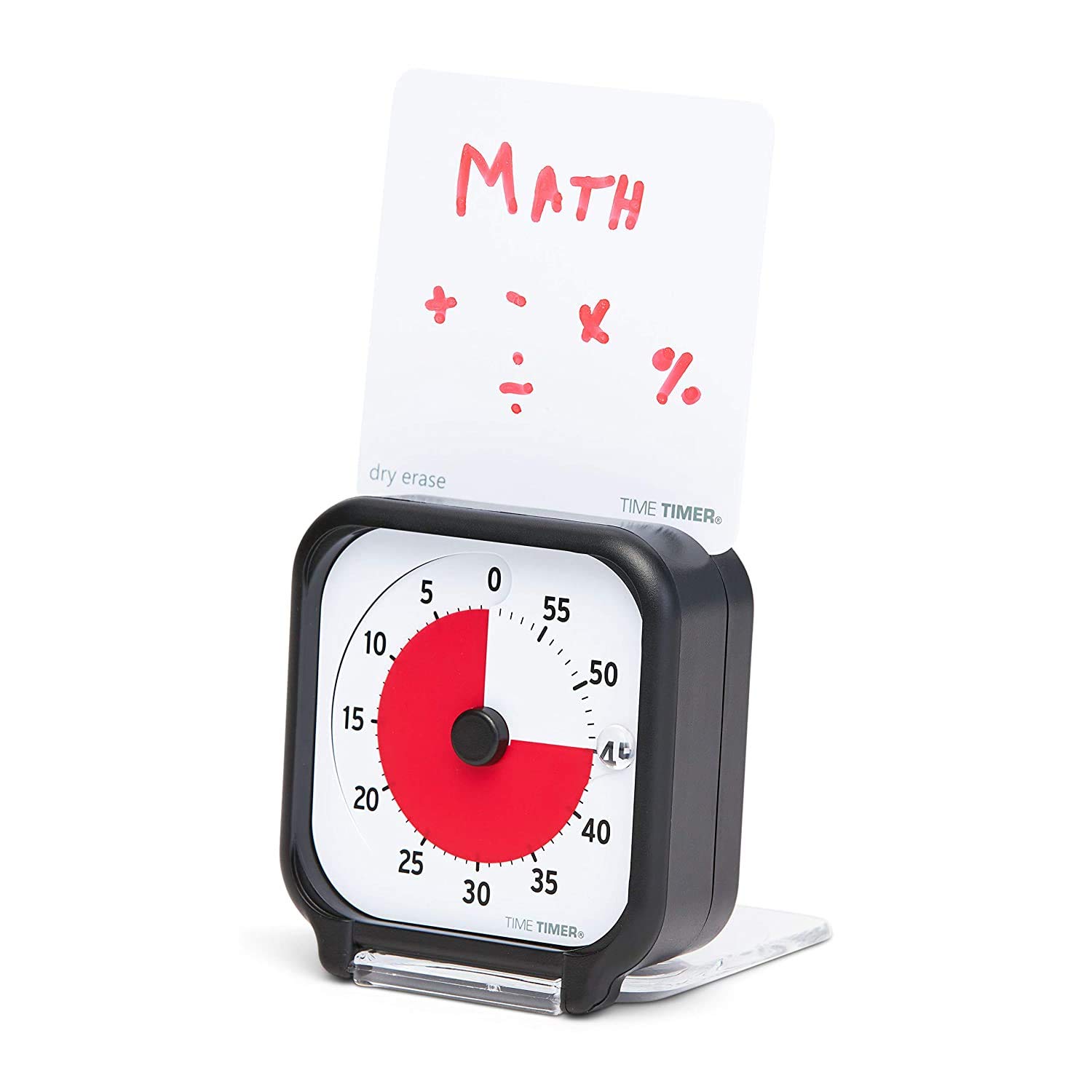 Time Timer 3 Inch Visual Timer - 60 Minute Countdown Clock for Kids with Dry Erase Activity Card & Desktop App - Perfect for Classroom, Homeschool Study, Task Management & Kitchen Use
