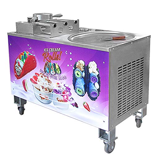 Kolice Commercial Taco Maker & Roll Ice Cream Machine - Professional Tortilla Press & Fried Ice Cream Equipment for Restaurants, Food Trucks & Catering Businesses | Perfect for Mexican Cuisine, Dessert Shops & Street Food Vendors