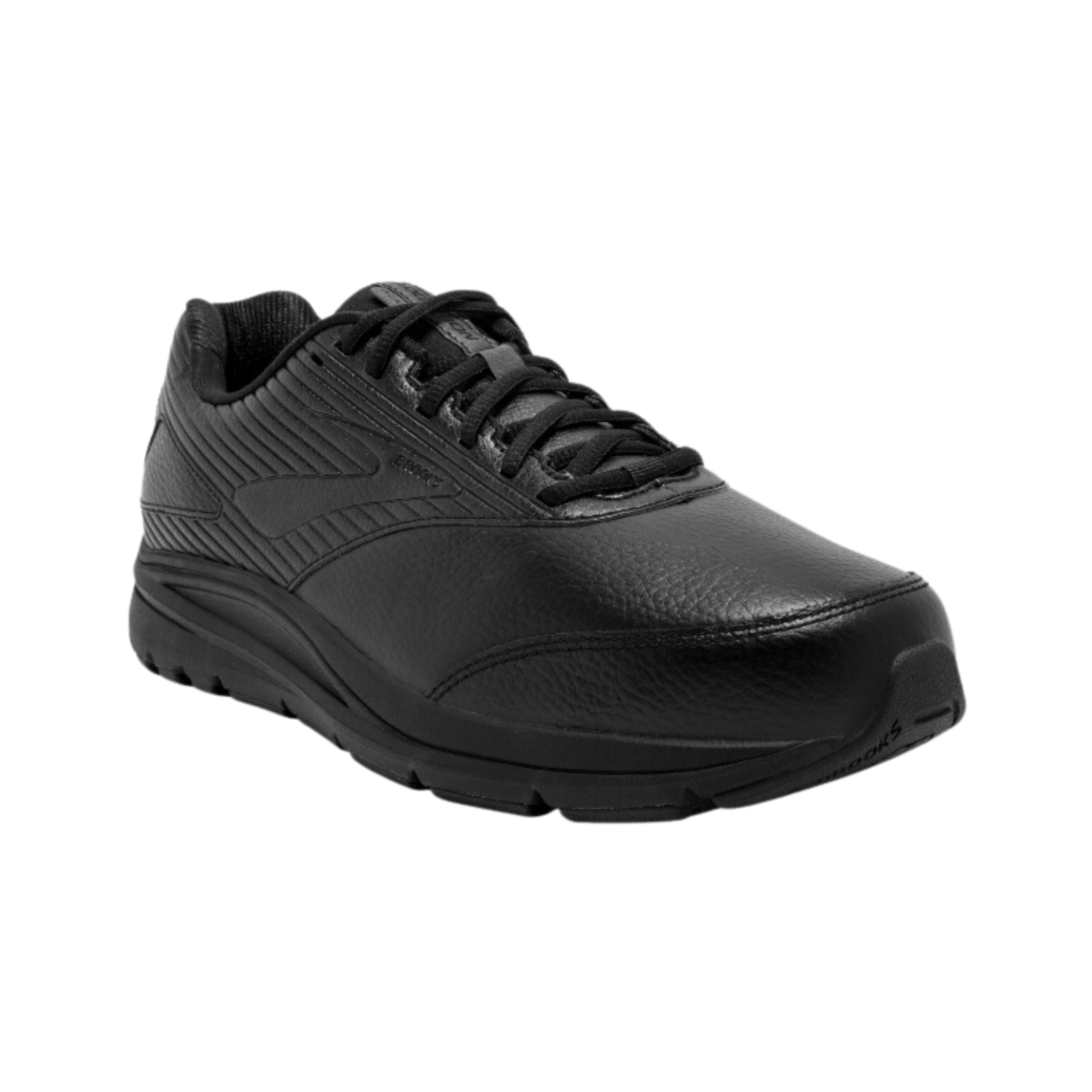 Men's Addiction Walker 2 Black Leather Slip-Resistant Work Shoes - Comfortable & Durable (D Width) for Construction, Warehouse & Outdoor Work