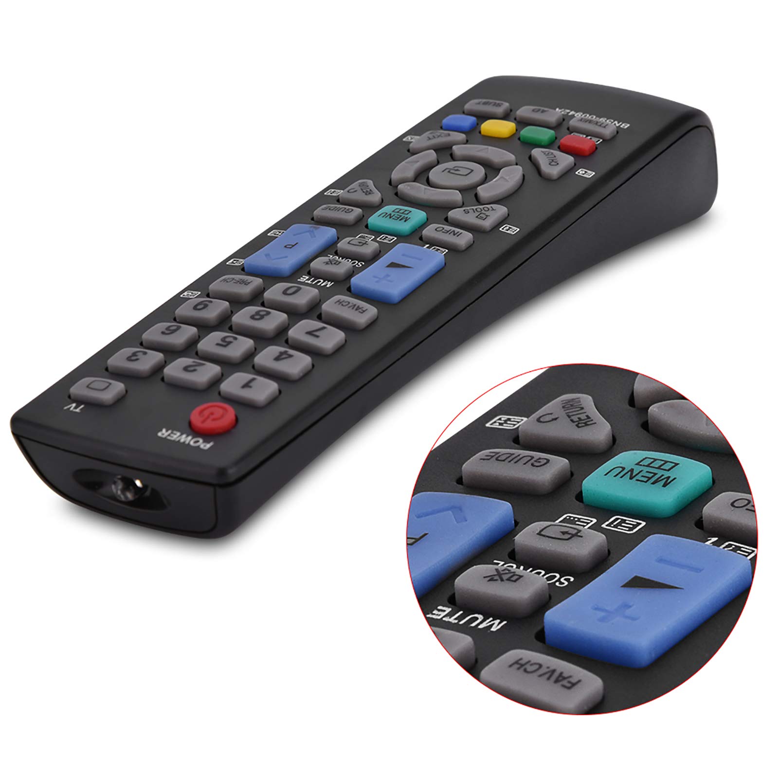 Jazar Black TV Remote Control for Samsung BN59-00942A - Universal Plastic Television Controller for Smart TVs, Home Theater & Entertainment Systems