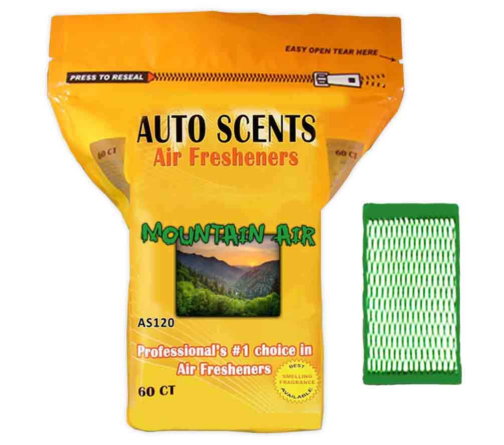 Professional Air Freshener Pads - Heavy Duty Odor Eliminator for Home, Car & Office (60 Pads/Pack, Mountain Fresh Scent) - Perfect for Pet Areas, Garbage Cans & Musty Spaces