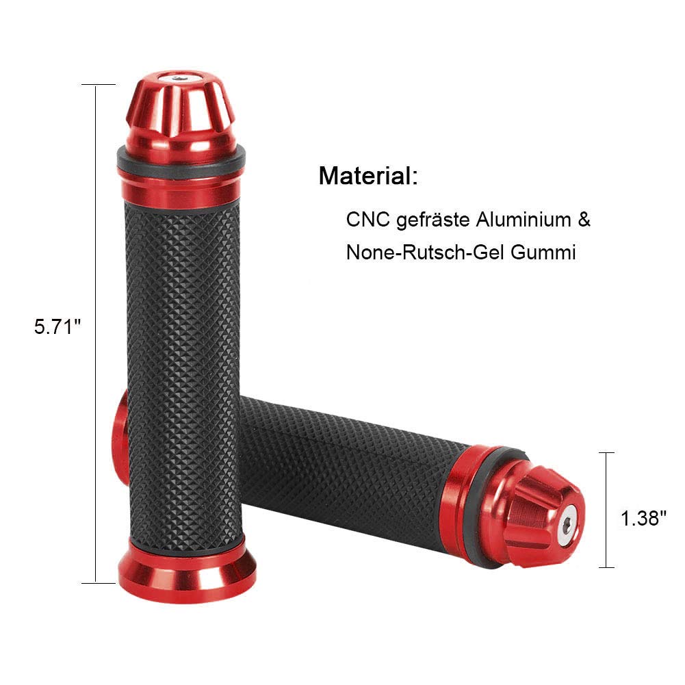 CNC Aluminum Motorcycle Grips - Universal 7/8