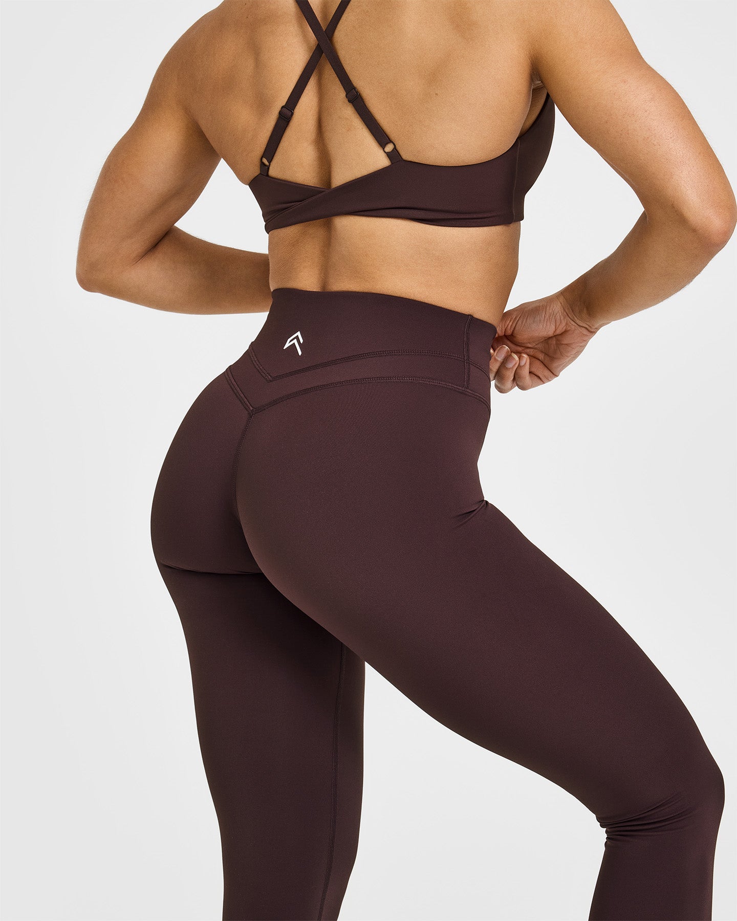High Waisted Leggings for Women - Tummy Control Workout Yoga Pants in Plum Brown | Comfortable & Stretchy for Gym, Running, Lounge & Everyday Wear