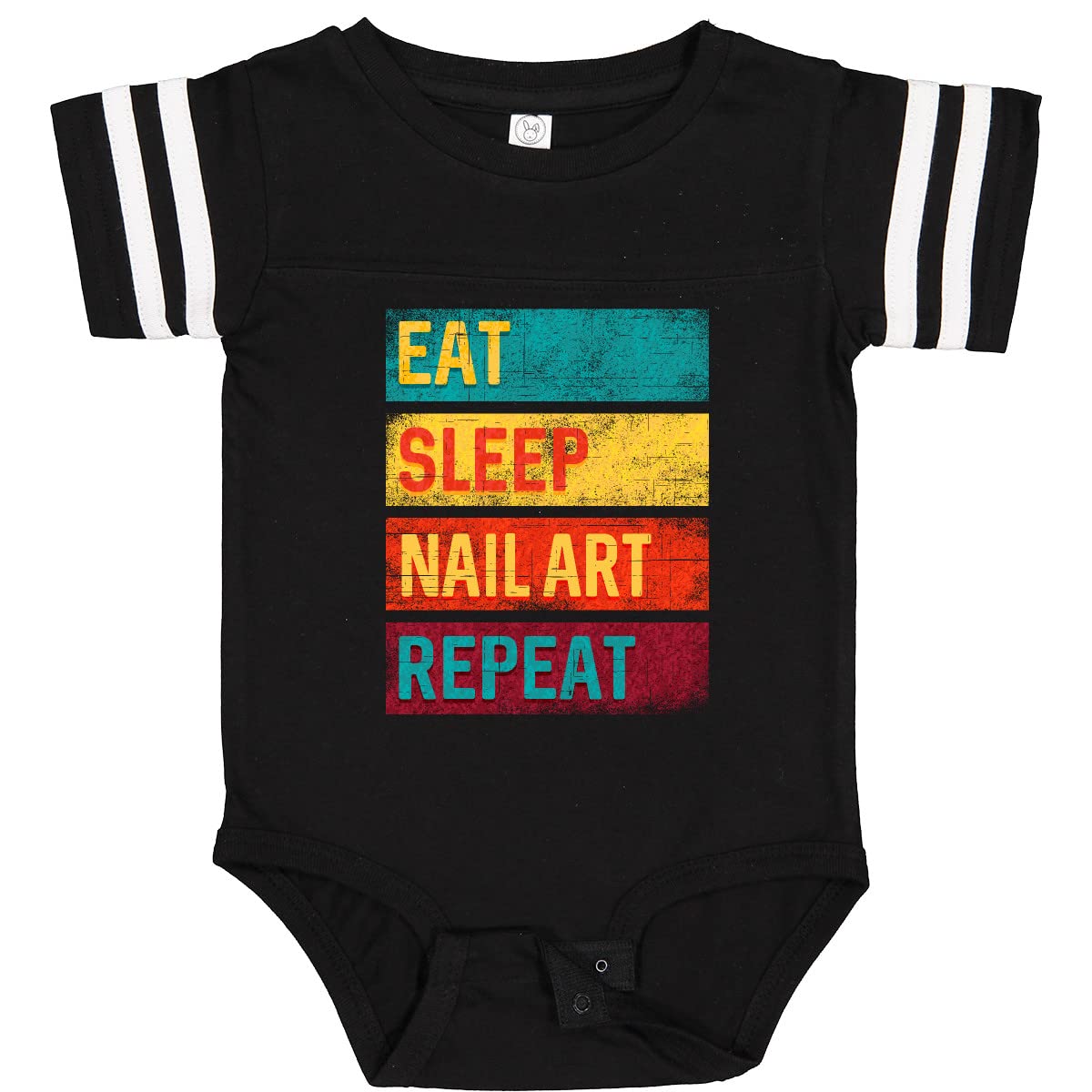 Inktastic Nail Tech Eat Sleep Nail Art Repeat Baby Bodysuit - Cute Graphic Onesie for Infants & Toddlers - Perfect Gift for Nail Artists & Salon Lovers - Great for Playdates, Photoshoots & Special Occasions