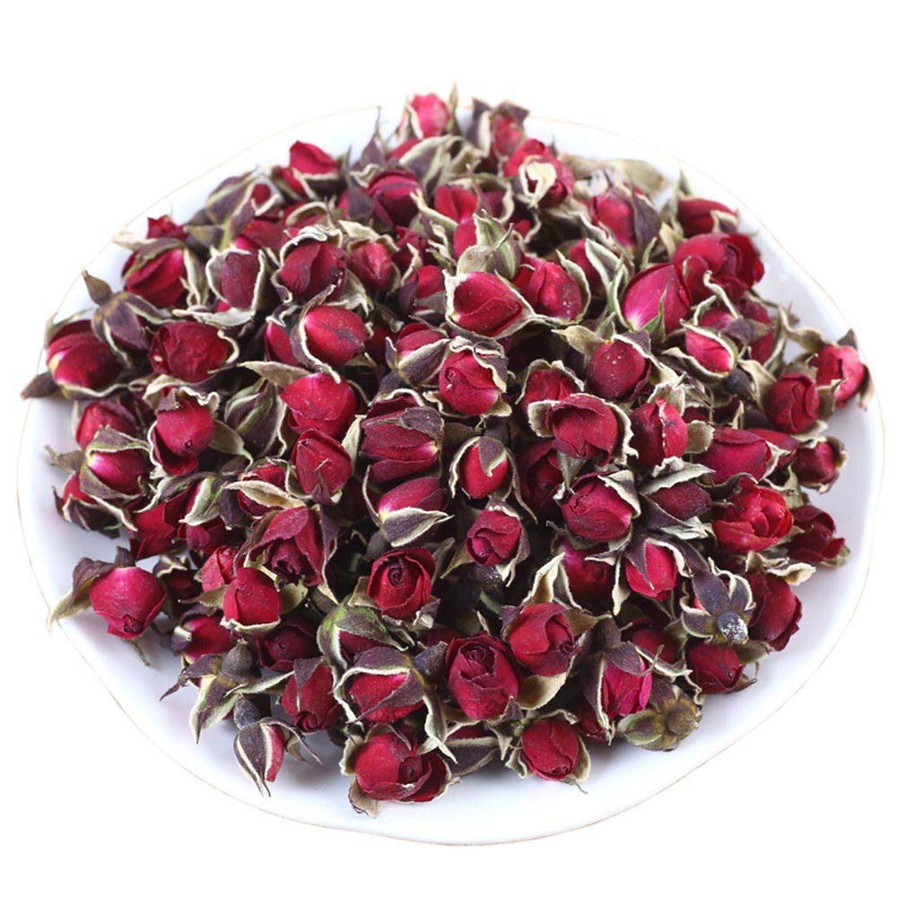 50g Organic Natural Dried Mini Rose Buds for Tea, Bath, Crafts & Decor - Premium Dried Rose Petals for Aromatherapy, Wedding, DIY Gifts