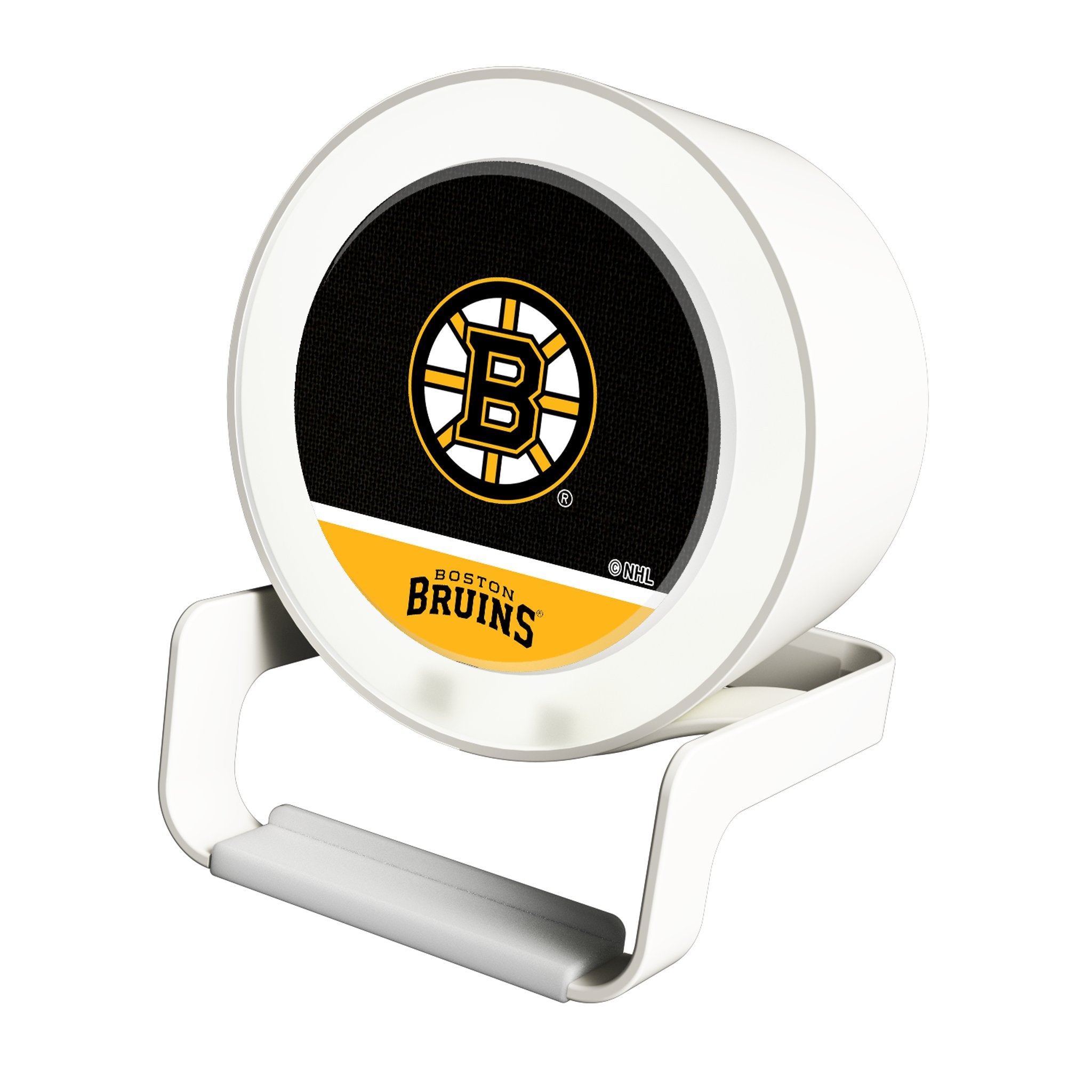 Boston Bruins Endzone Solid Night Light - USB Charger & Bluetooth Speaker for Bedroom, Gaming Room, and Sports Fan Gifts