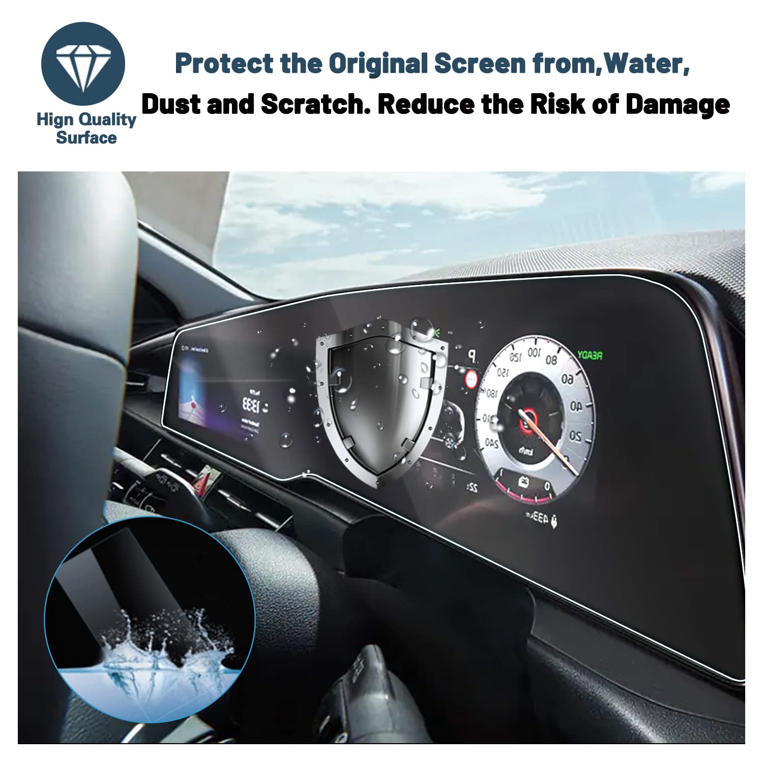 RUIYA Compatible with Kia Niro EV Hybrid 2022 2023 2024 Navigation Screen Protector | Nano Material GPS Touchscreen Protector | Anti-Scratch & Anti-Fingerprint | Perfect for Kia Niro & Sorento Accessories | Ideal for Daily Driving & Road Trips