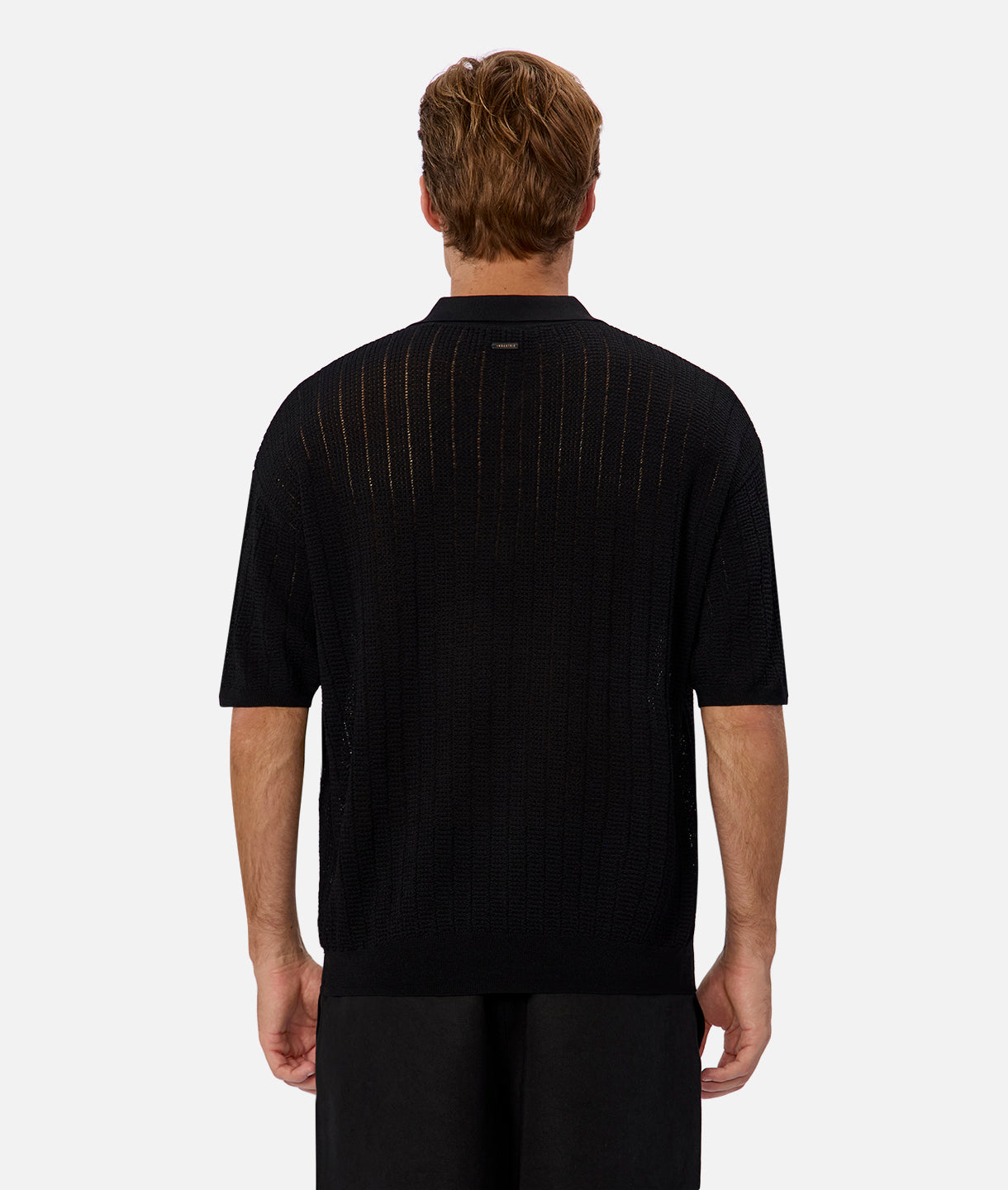 Venetian Style Polo Shirt for Men - Classic Black Cotton Casual Wear for Business & Leisure | Perfect for Office, Golf & Outdoor Activities
