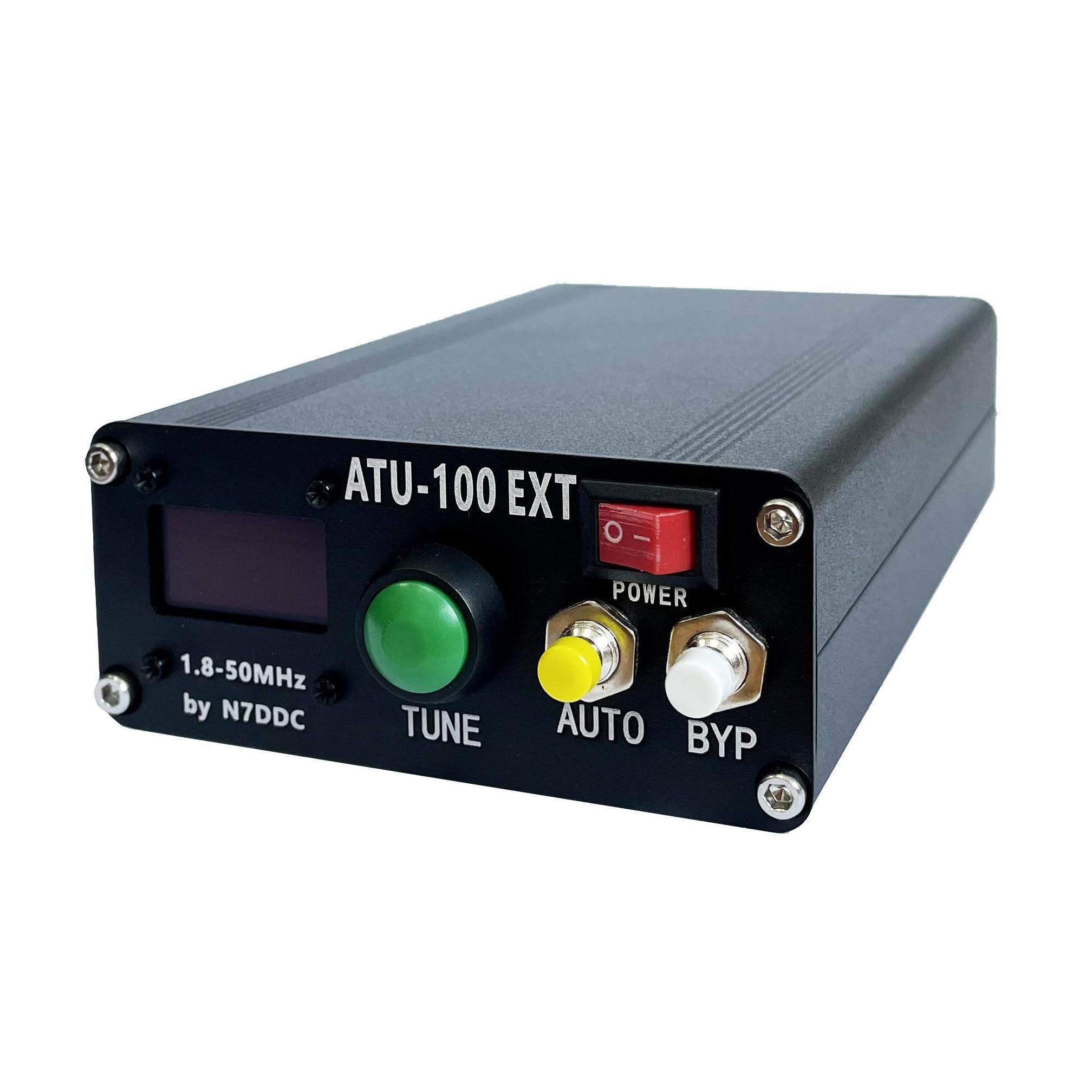 Malahit ATU-100 EXT Antenna Tuner 1.8-50MHz HF Radio Tuner with 7x7 OLED Display | 3.2 Firmware | USB Cable Included | Perfect for Ham Radio, Shortwave Listening & Emergency Communication (No Battery)