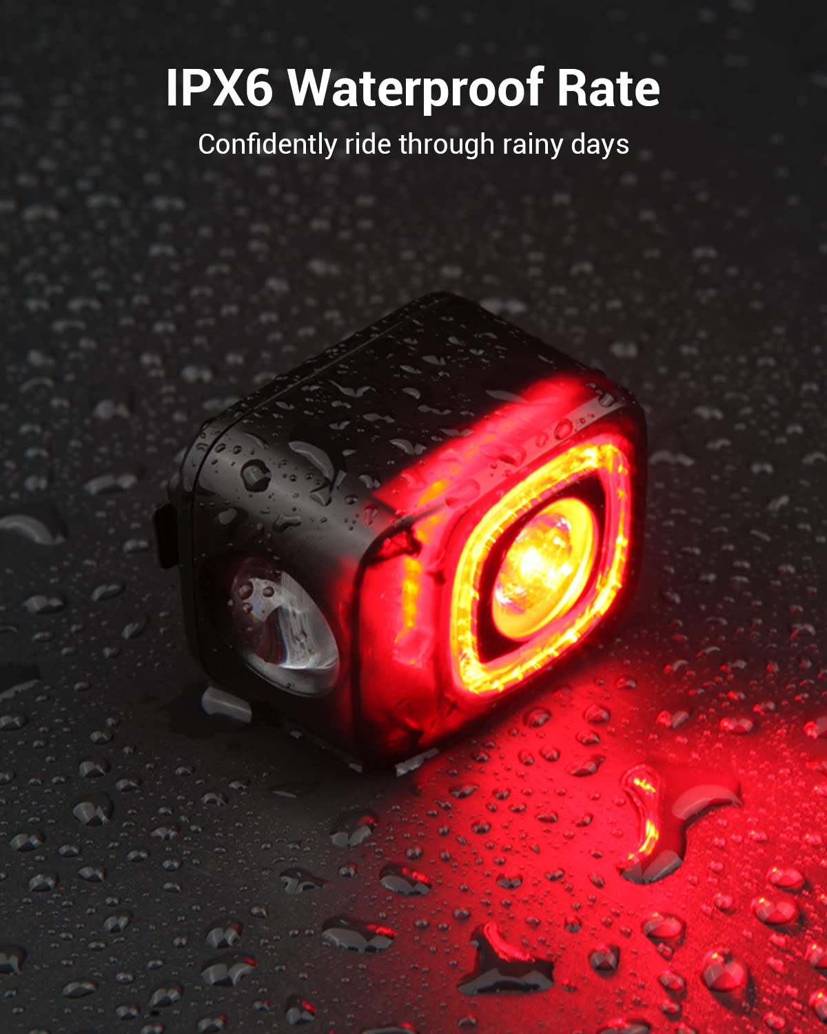 Magicshine SEEMEE 200 Rechargeable Bike Tail Light - 200 Lumens High Visibility Bicycle Rear Light with Smart Brake Sensor, IPX6 Waterproof, 5 Lighting Modes for Road & Urban Cycling - Perfect for Night Commuting and Safety Riding