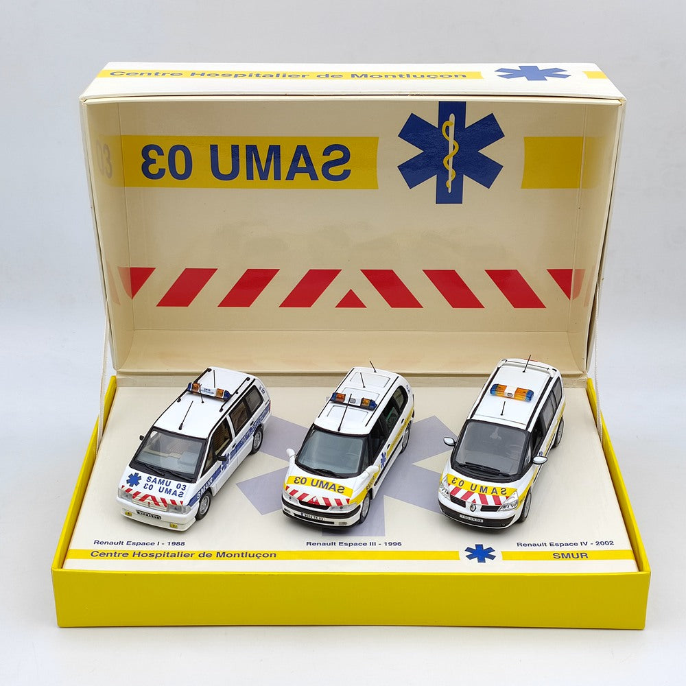 1/43 Scale Universal Hobbies Renault Espace SAMU 03 SMUR #2282 Diecast Model Car - Collectible Emergency Vehicle Toy for Display & Gifts (First Responder Scene)
