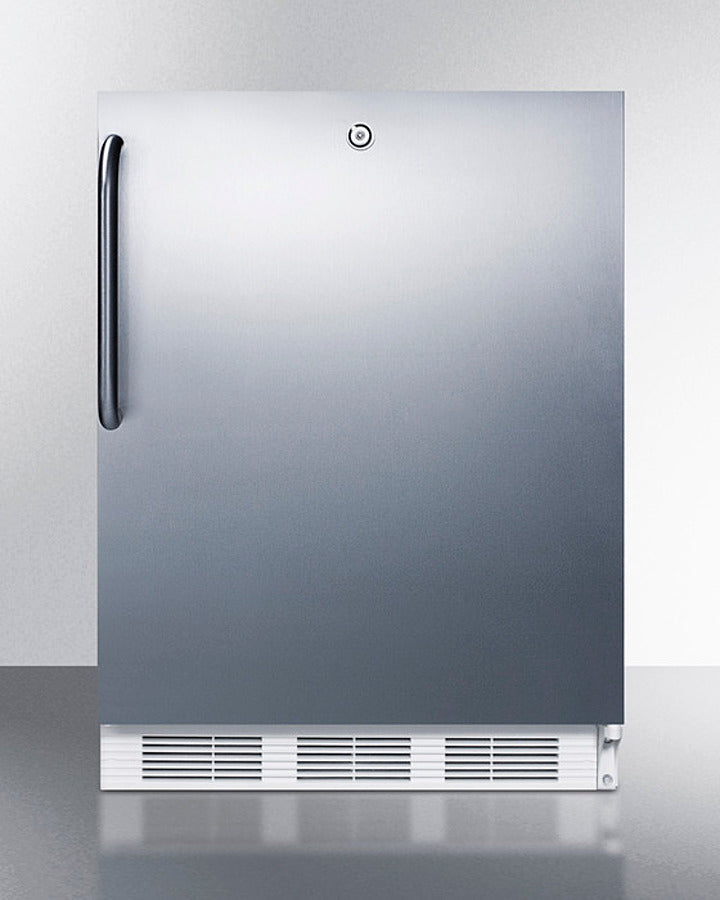 Accucold 24 Inch Wide Built-In All Refrigerator with Front Lock & Stainless Steel Exterior - FF7LWCSS | Commercial Kitchen, Restaurant, Bar & Home Use