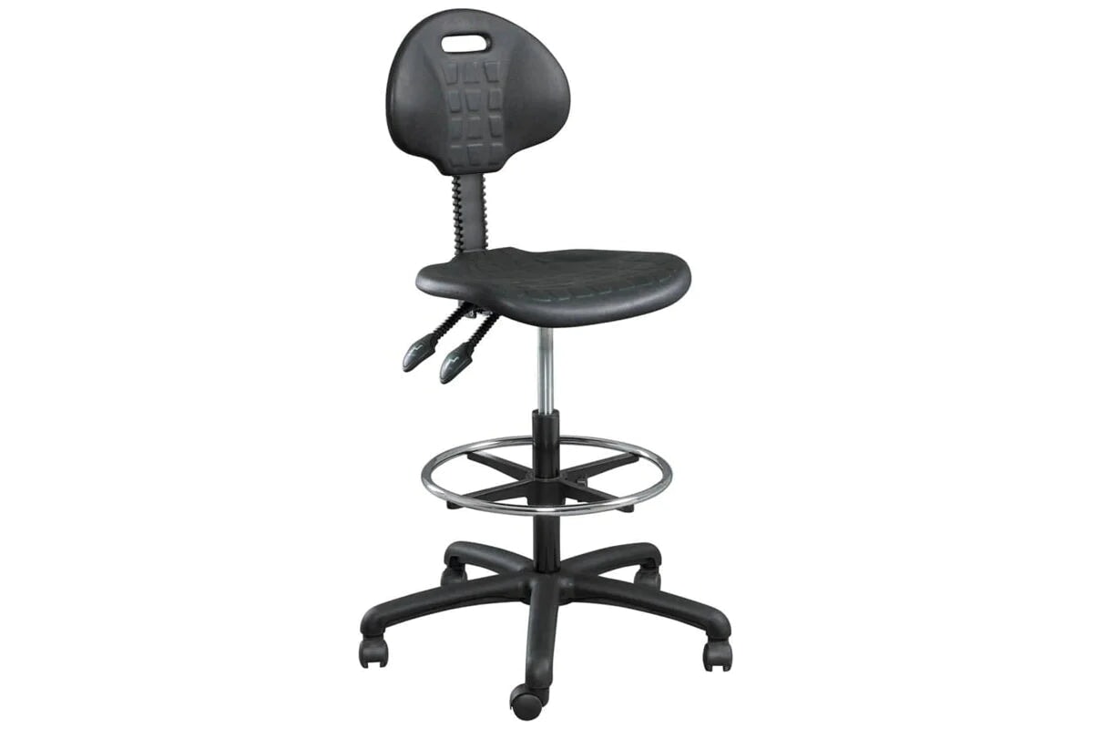 Heavy Duty Lab Chair with Adjustable Height - AFRDI Approved Drafting Chair - 10 Year Warranty - Perfect for Laboratories, Offices, and Home Workspaces