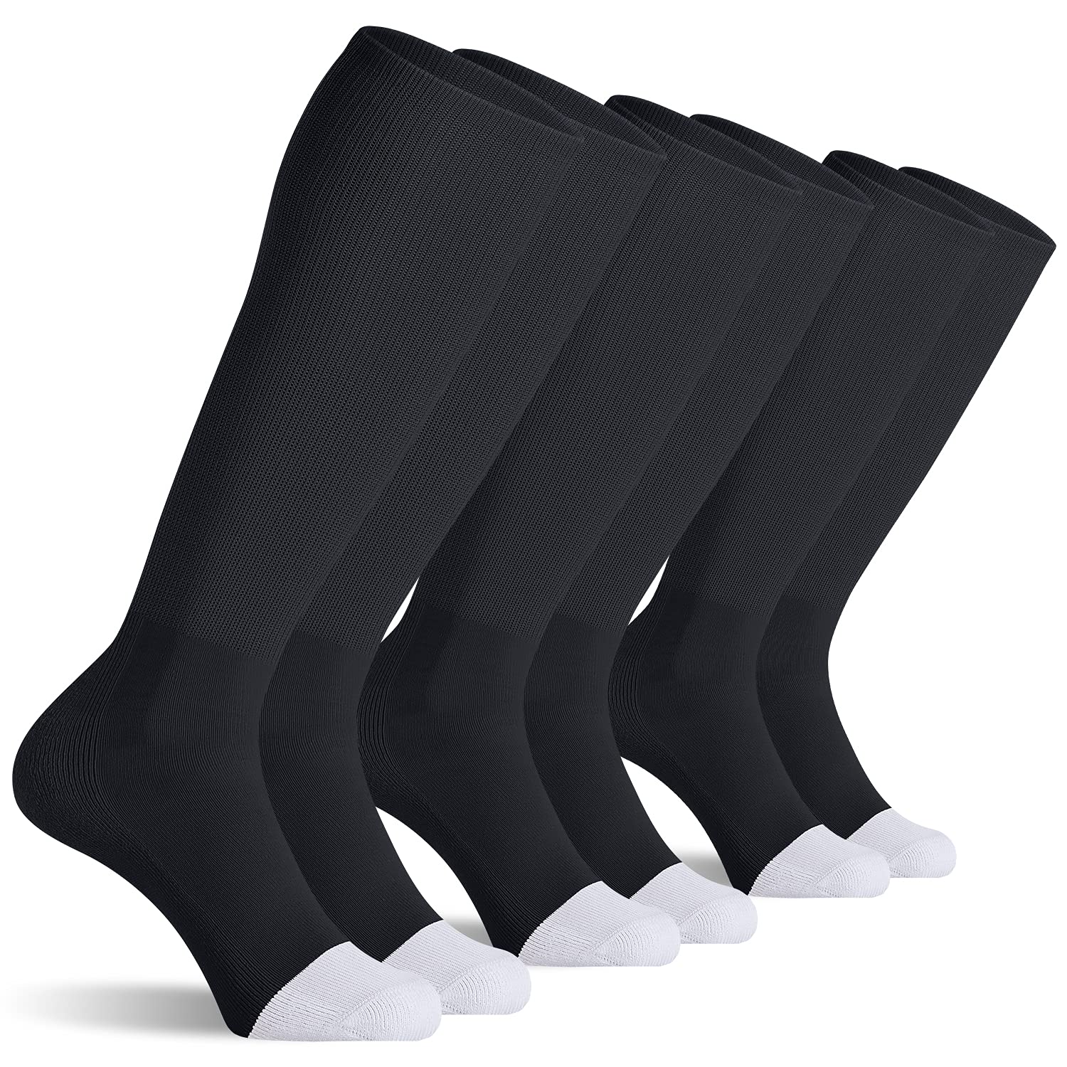 2/3 Pack Breathable Sports Socks for Soccer Baseball Softball - Youth & Adult Athletic Tube Socks - Perfect for Games, Training and Daily Wear