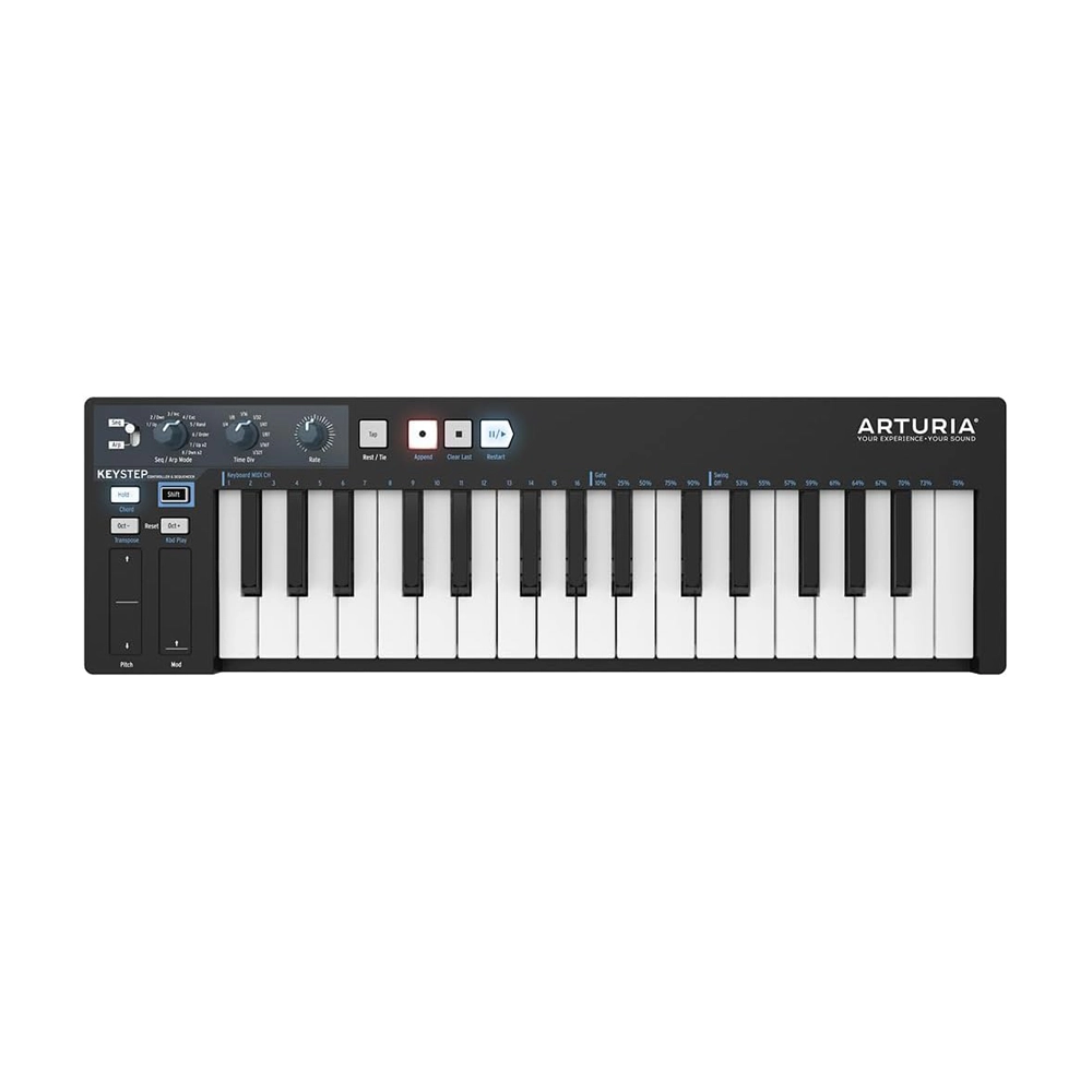 Arturia Keystep 32-Key MIDI Keyboard Controller with Sequencer & Arpeggiator - Black | Professional Music Production, Live Performance & Home Studio Setup