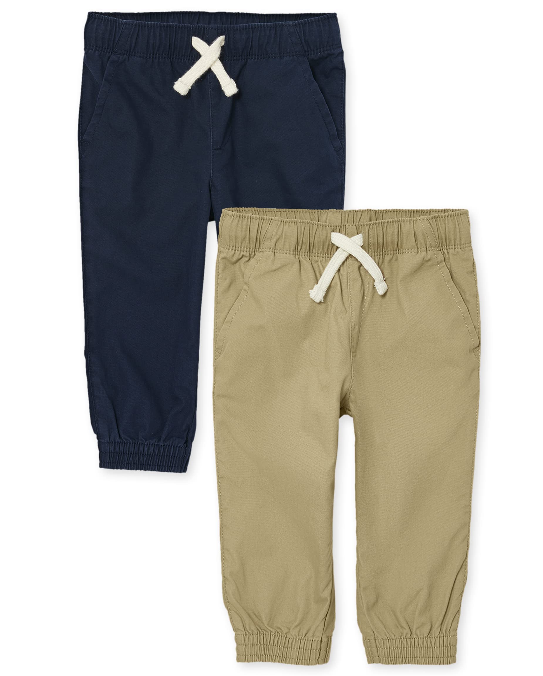 The Children's Place Baby Boys' & Toddler Stretch Jogger Pants - Soft Comfortable Pull-On Pants for Playtime, Daycare & Everyday Wear