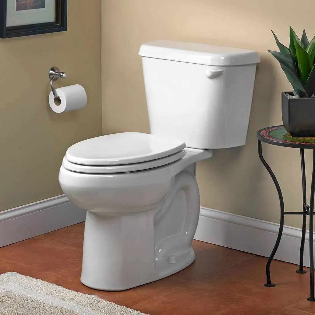 Colony® Two-Piece 1.28 GPF/4.8 LPF Elongated Chair Height Toilet with 10-Inch Rough-In and Right-Hand Trip Lever - Perfect for Modern Bathrooms and Small Spaces