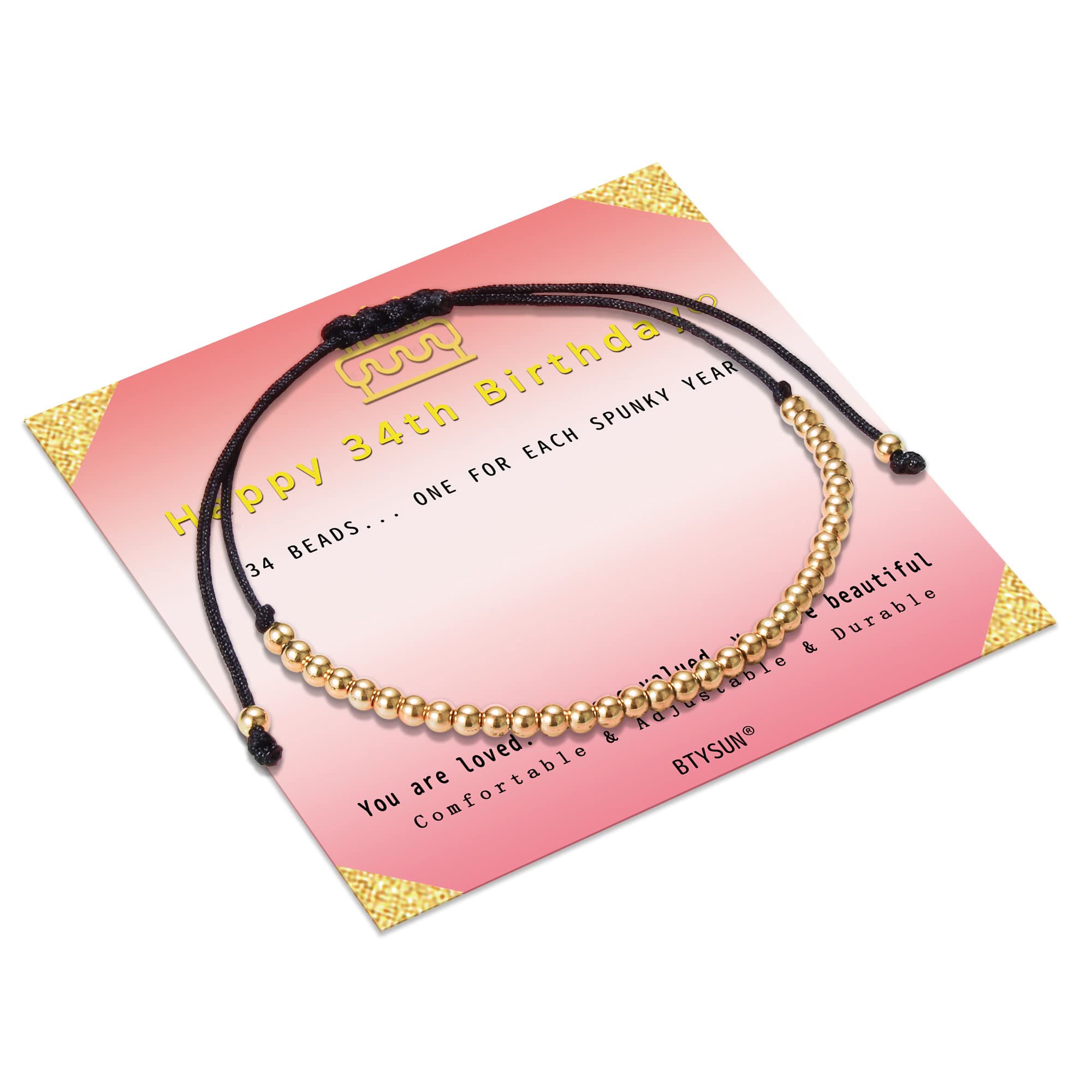 Adjustable Birthday Bracelets for Women - Silver, Gold & Rose Gold Beaded Jewelry Gifts for Teen Girls, Daughter, Girlfriend, Wife, Sister & Best Friend - Perfect for Christmas, Birthdays & Special Occasions | Elegant Link Strand Bracelet for Everyday Wear & Celebrations (Fits Ages 14-35)