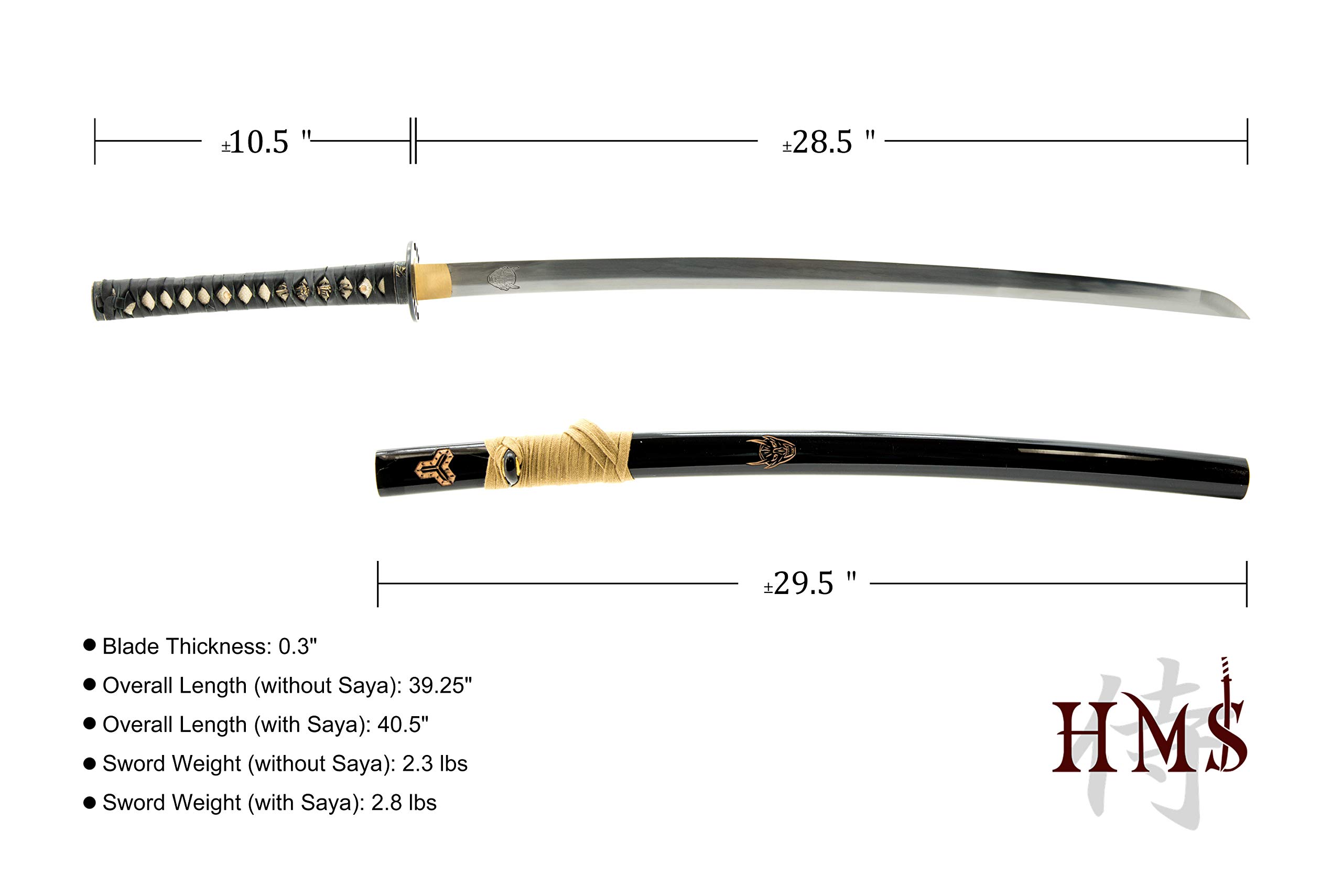Authentic HMS Fully Functional Hattori Hanzo Iron Tsuba - Handcrafted Samurai Sword Guard for Cosplay, Martial Arts & Collectors